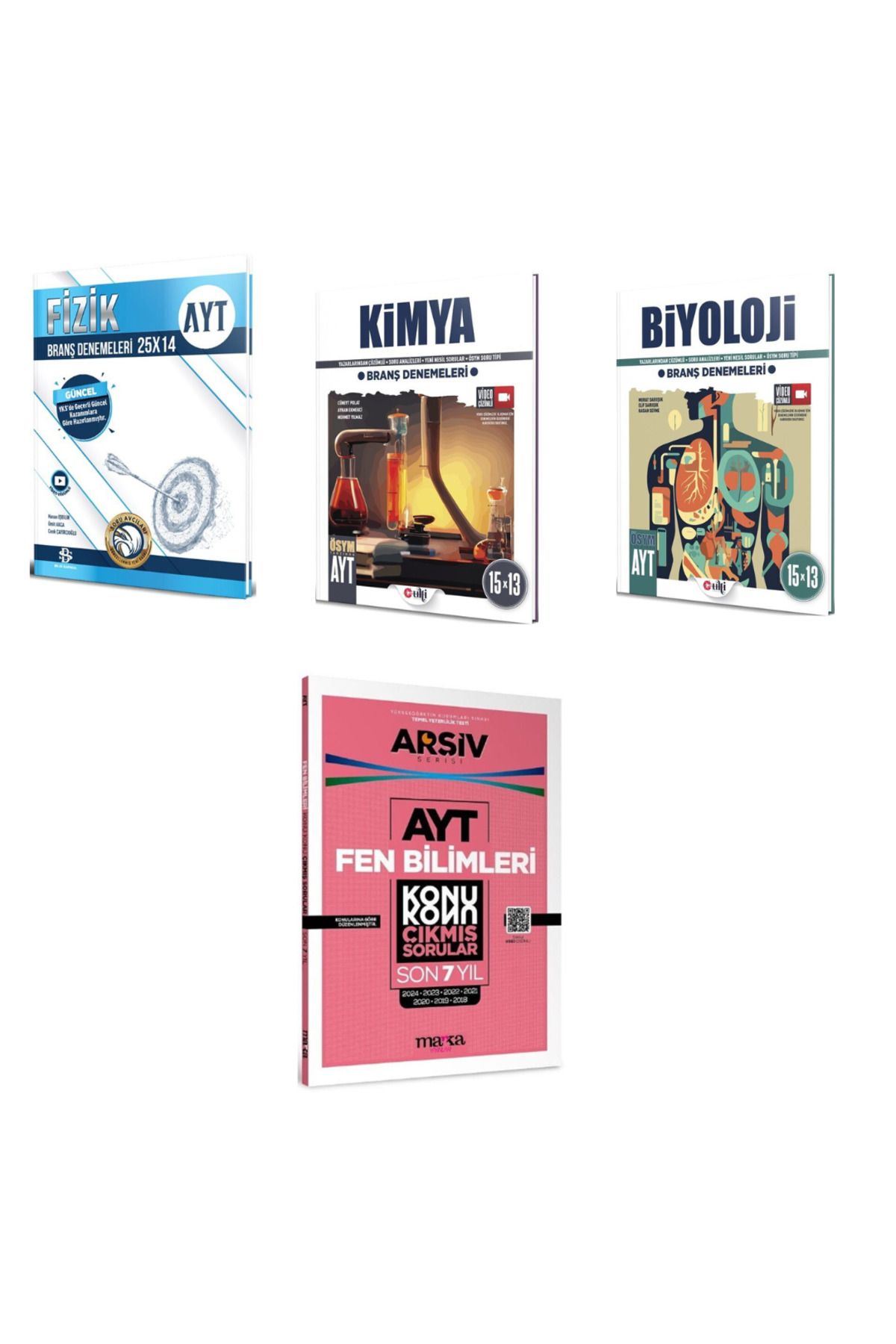 Marsis Yayınları Bilgi Sarmal AYT Fizik Ulti Kimya Biyoloji Deneme ve Marka Fen Konu Konu Çıkmış 7 Yıl Soruları
