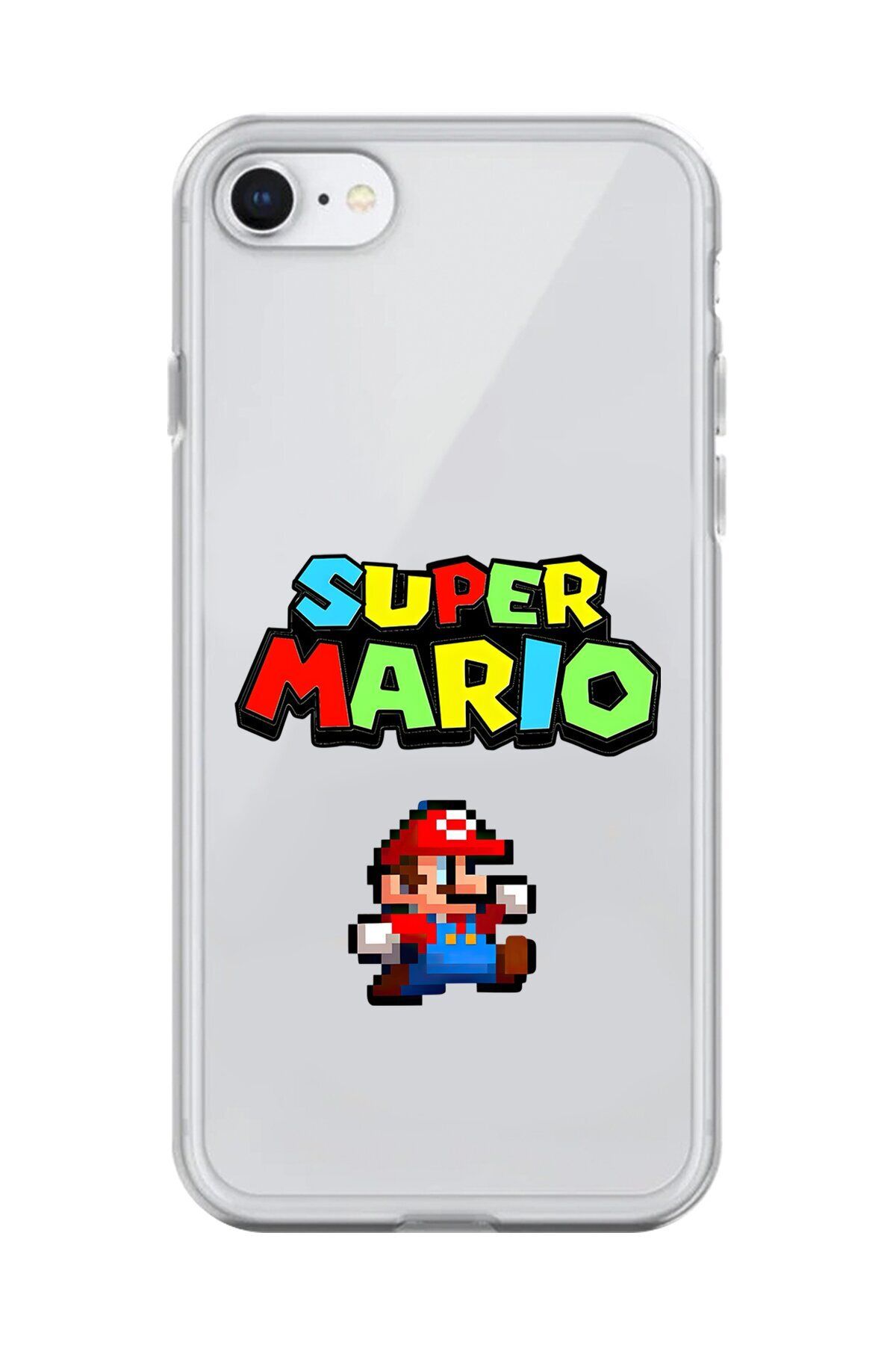 Dali Design iPhone 6S Plus Uyumlu Şeffaf Kılıf 2 Mario Tasarımlı