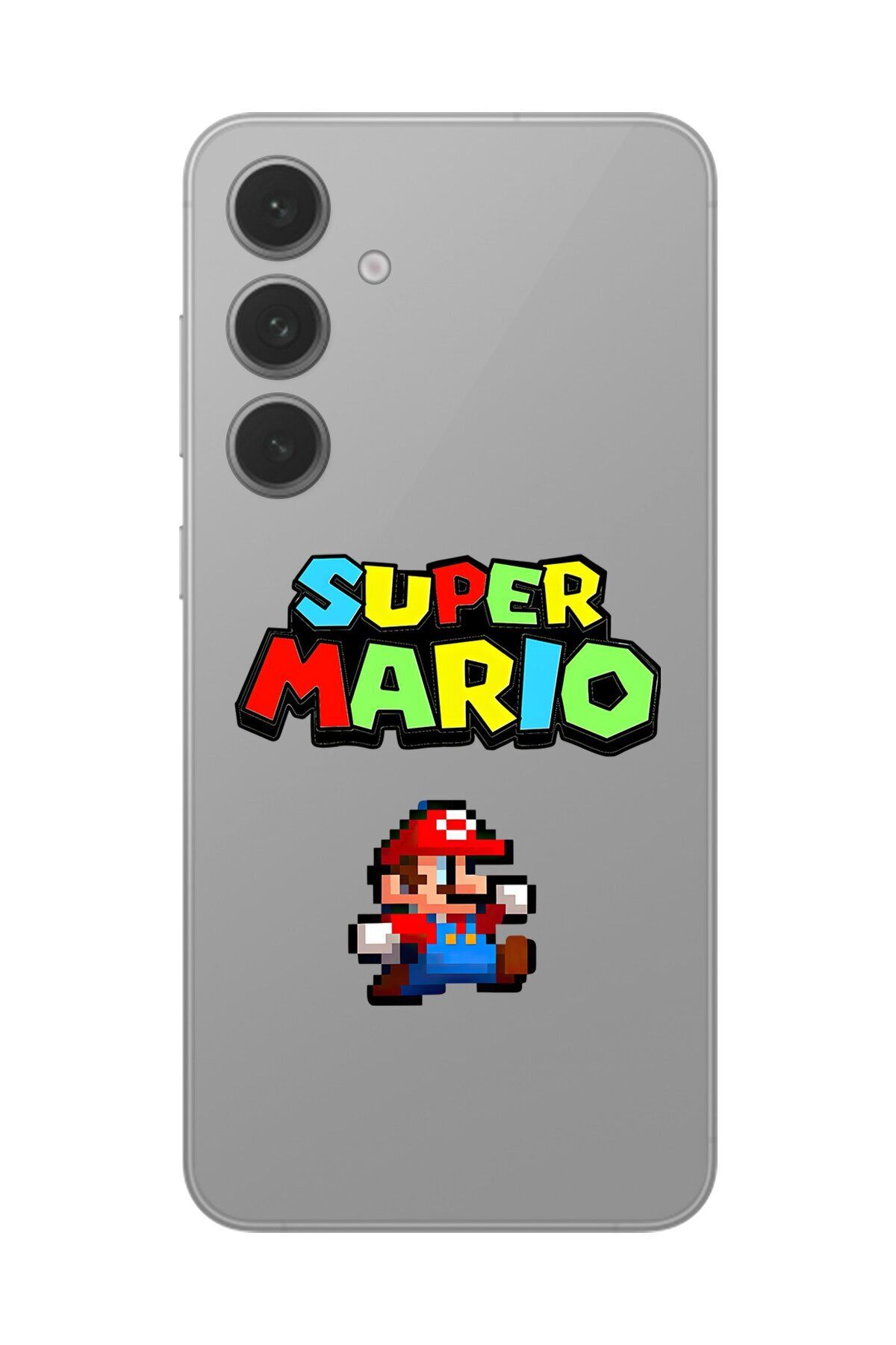 Dali Design Samsung Galaxy S24+ Uyumlu Şeffaf Kılıf 2 Mario Tasarımlı