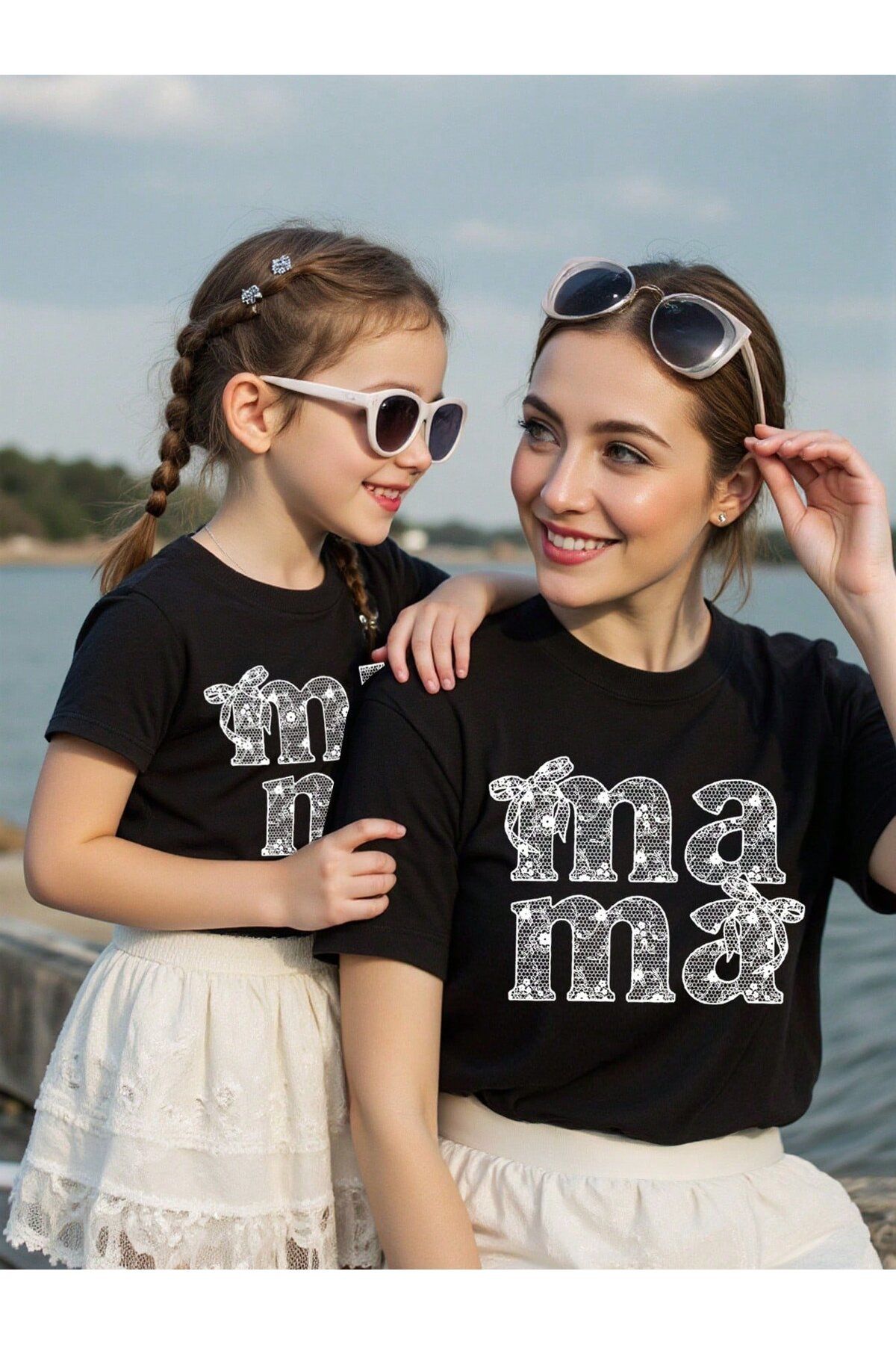 darkopia Mama ve Mini Baskılı Anne ve Çocuk T-Shirt (Tekli Üründür Kombin Yapılabilir Ayrı Ayrıdır)