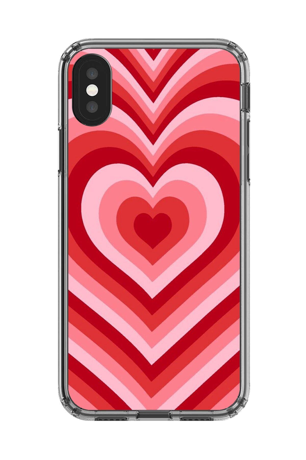Dali Design iPhone X Uyumlu Şeffaf Kılıf Kalp 3 Tasarımlı