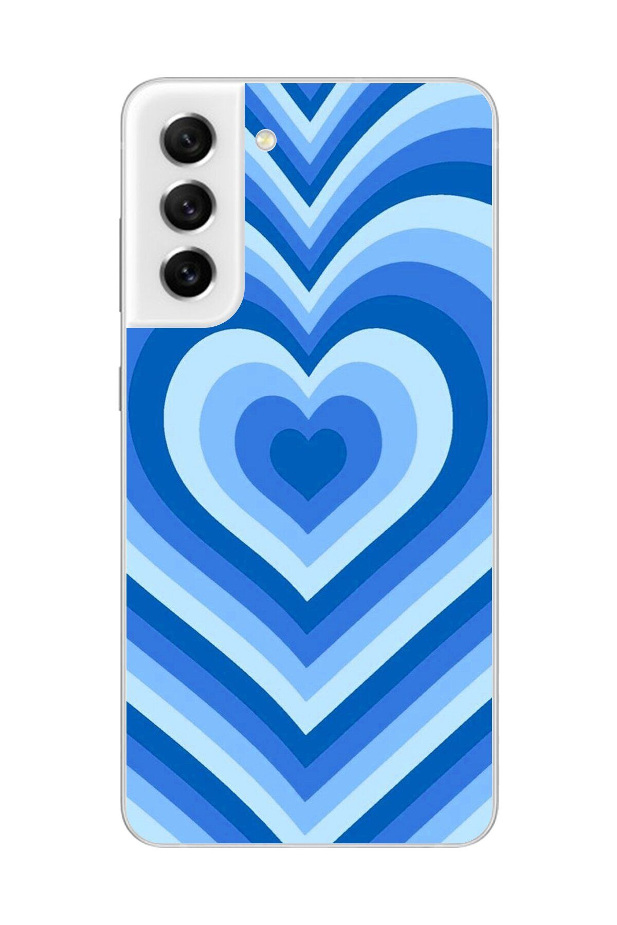 Dali Design Samsung Galaxy S21 FE Uyumlu Şeffaf Kılıf Kalp 4 Tasarımlı