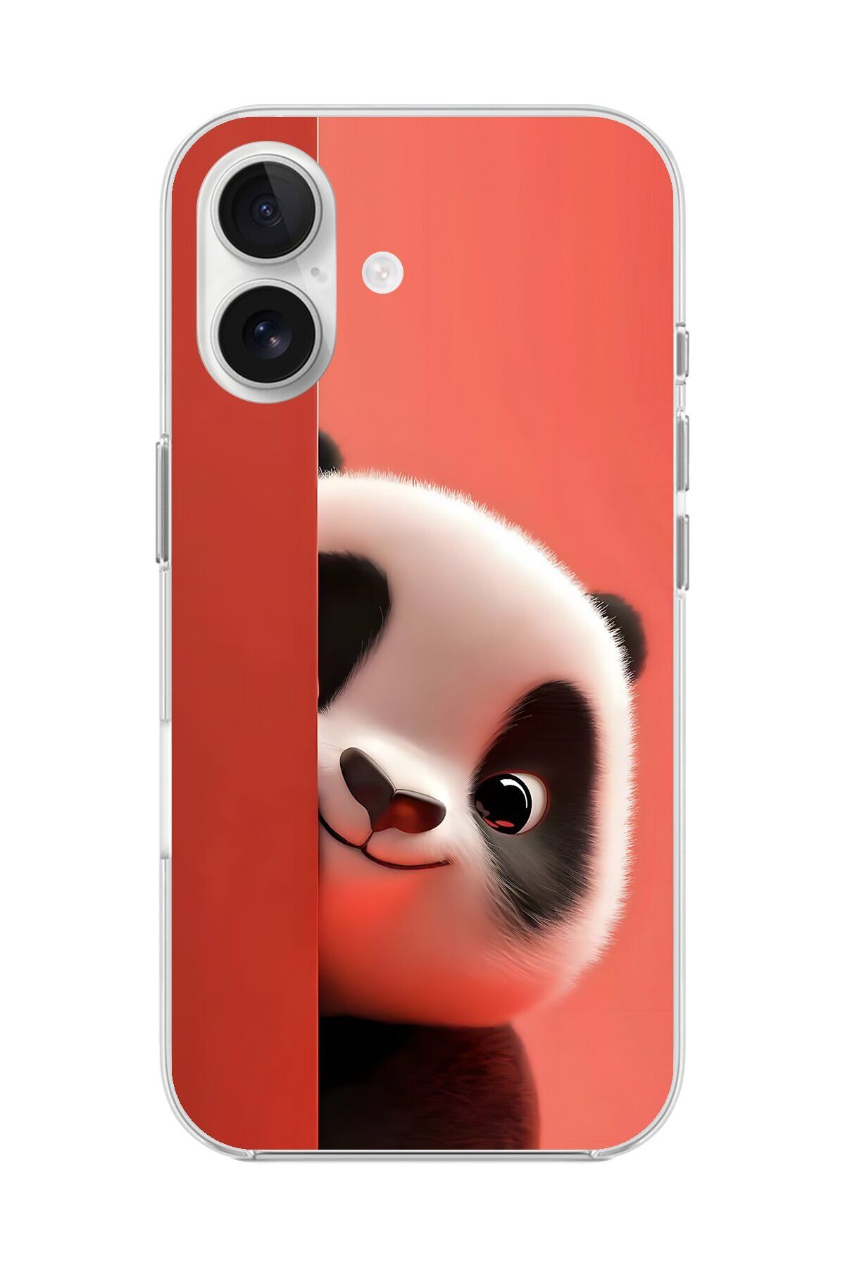 Dali Design iPhone 16 Uyumlu Şeffaf Kılıf 4 Peluş Panda Tasarımlı