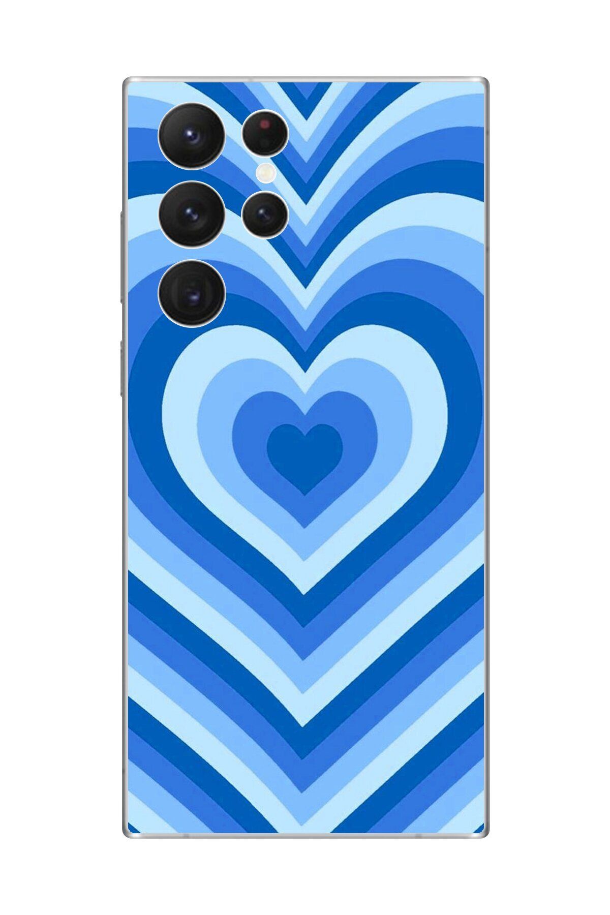 Dali Design Galaxy S22 Ultra Uyumlu Şeffaf Kılıf Kalp 4 Tasarımlı