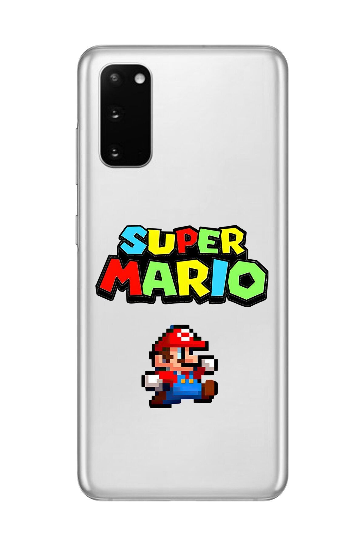Dali Design Samsung Galaxy S20 Uyumlu Şeffaf Kılıf 2 Mario Tasarımlı