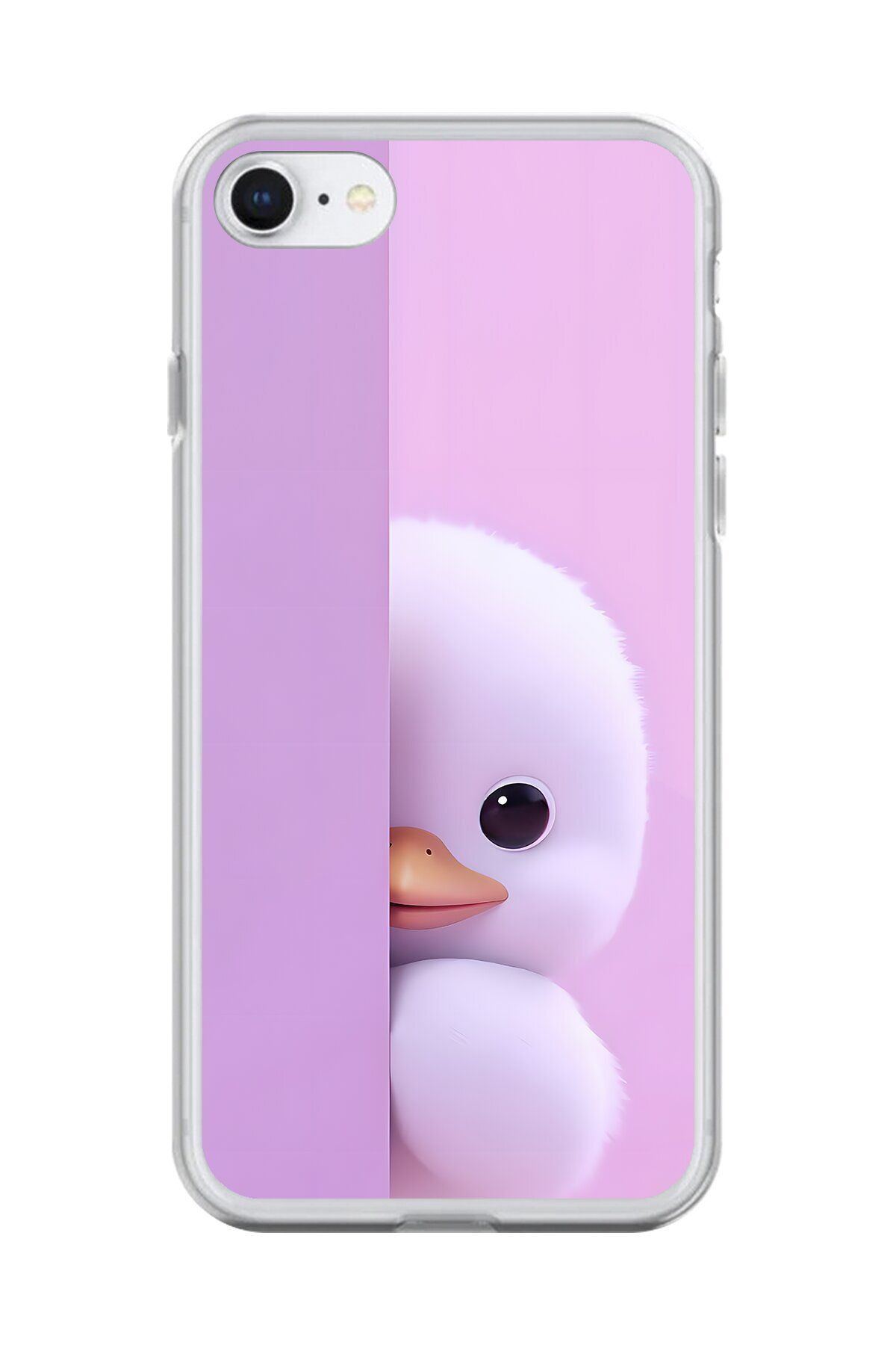 Dali Design iPhone 6S Uyumlu Şeffaf Kılıf 3 Peluş Ördek Tasarımlı
