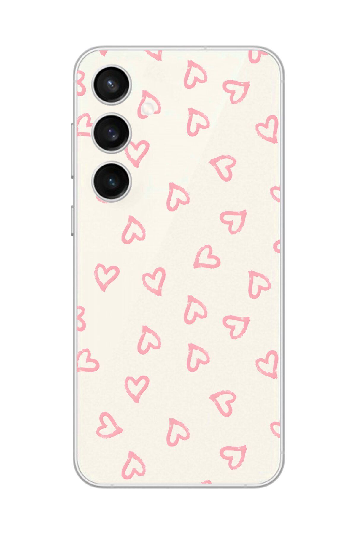 Dali Design Galaxy S23 Uyumlu Şeffaf Kılıf Şeffaf Kalp 3 Tasarımlı