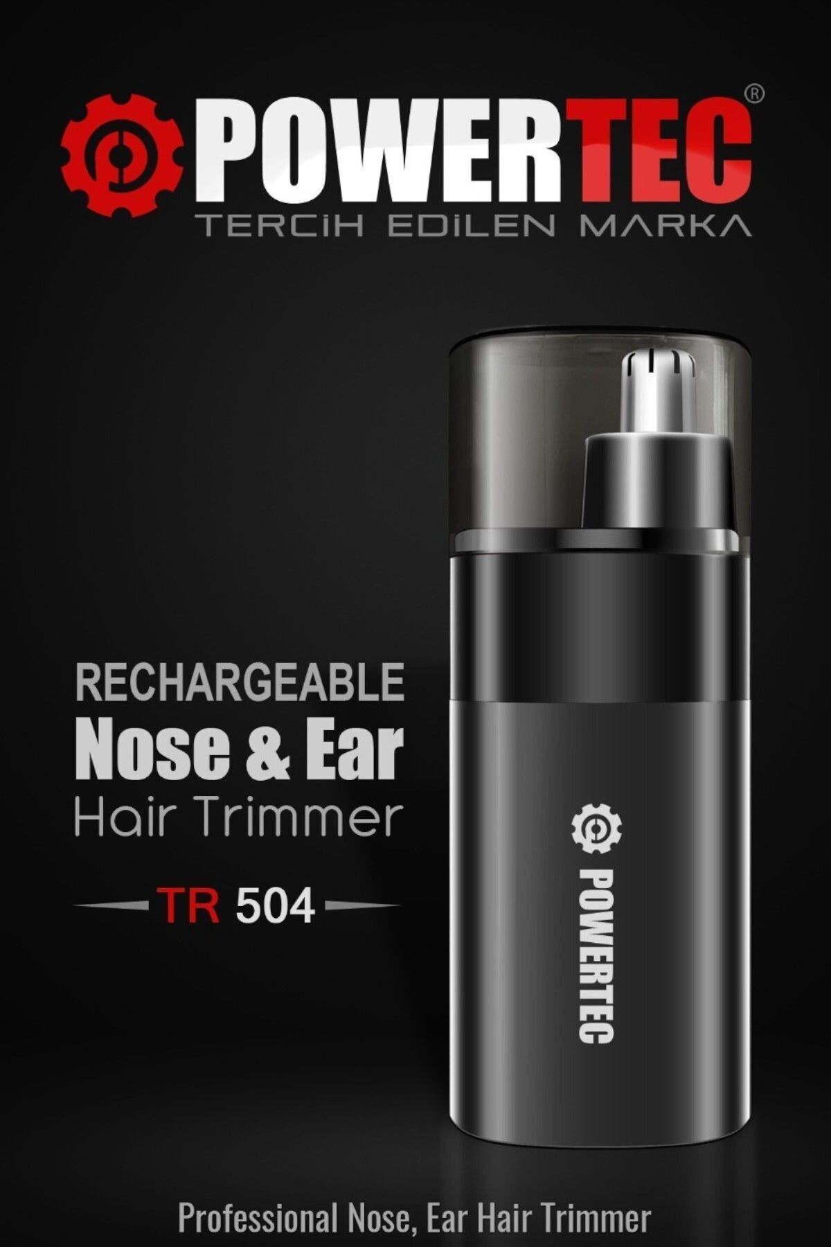 teknotrust TR-504 Profesyonel Şarjlı Burun & Kulak Kılı Tıraş Makinesi (9600 RPM)