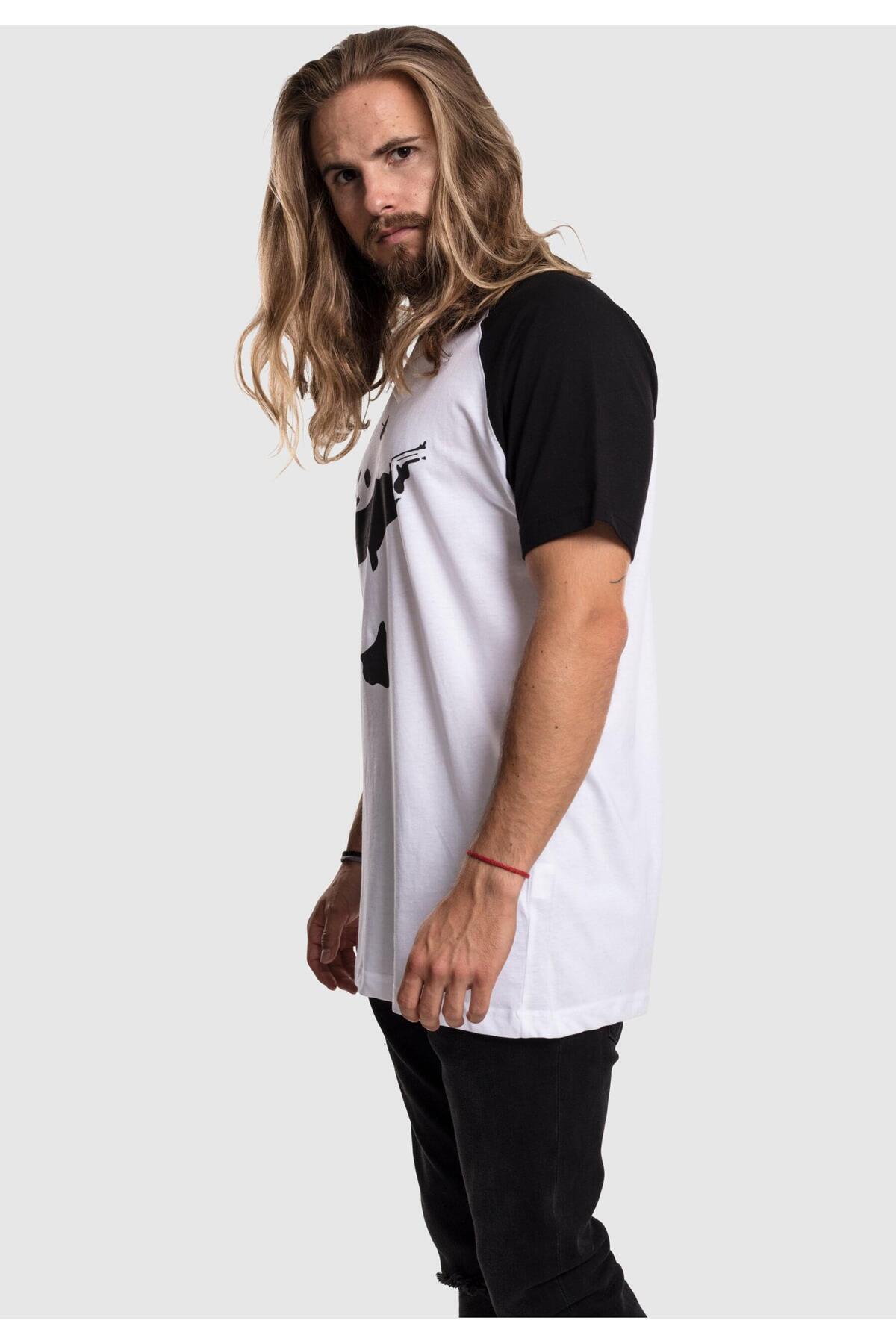 Merchcode-Herren Brandalised - Banksy´s Graffiti Panda Raglan Tee 4