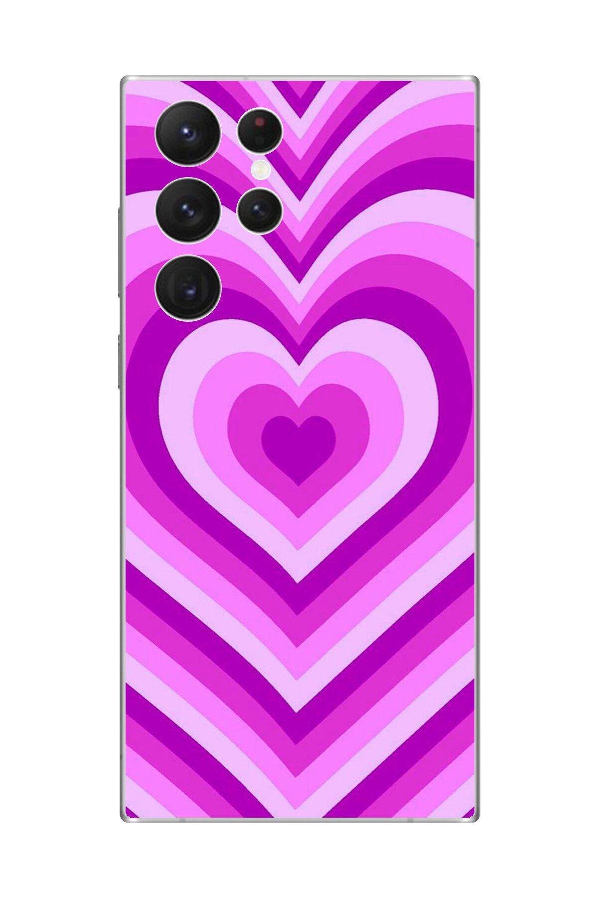 Dali Design Galaxy S22 Ultra Uyumlu Şeffaf Kılıf Kalp 2 Tasarımlı