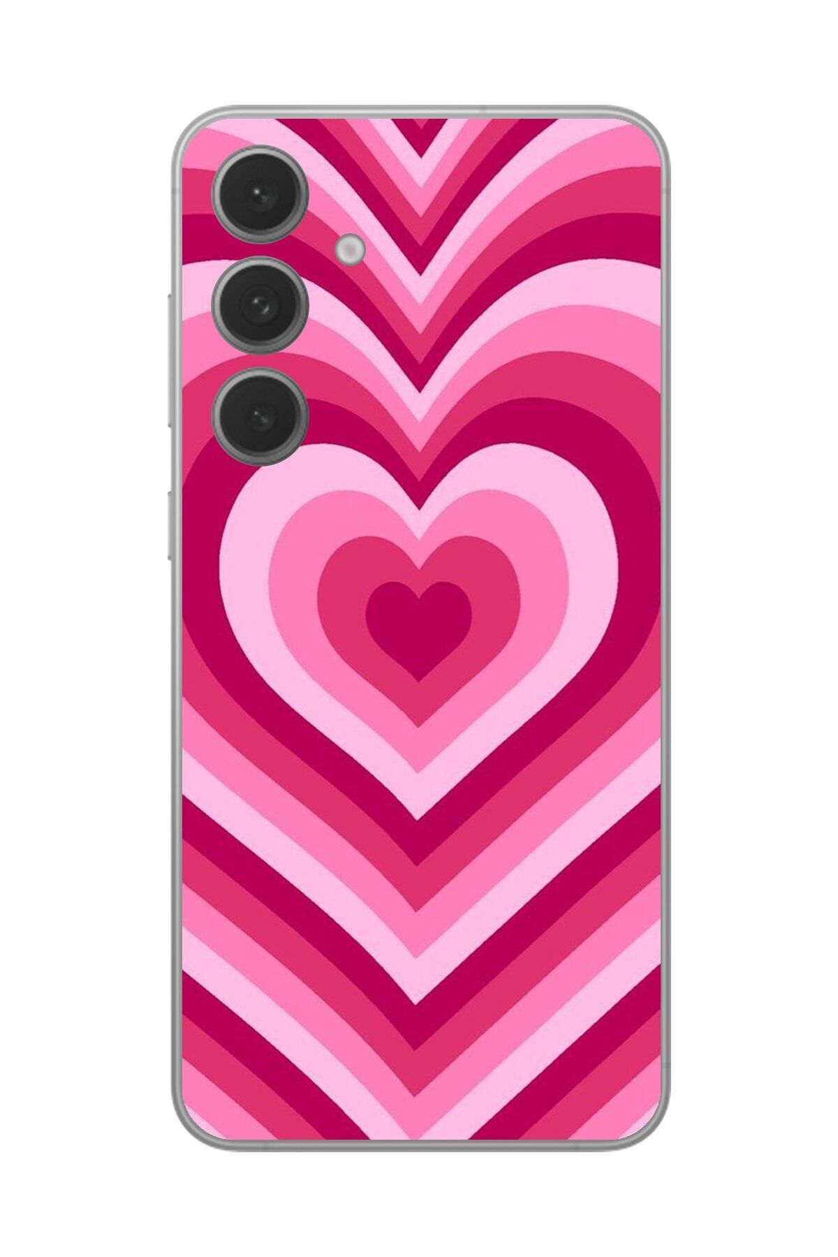 Dali Design Galaxy S24 Uyumlu Şeffaf Kılıf Kalp 1 Tasarımlı