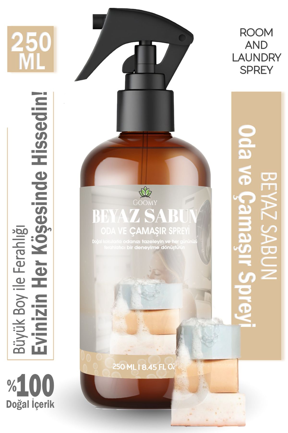 Lofty Beyaz Sabun Oda Ve Çamaşır Spreyi Oda Kokusu Oda Spreyi – White Soap Air Freshener 250ml
