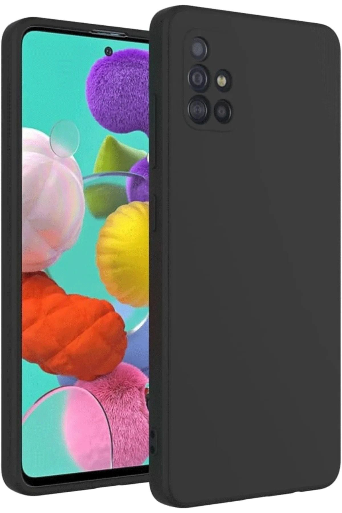 NewFace Galaxy A31 uyumlu Kılıf Nano içi Kadife Silikon - Siyah MRAYD