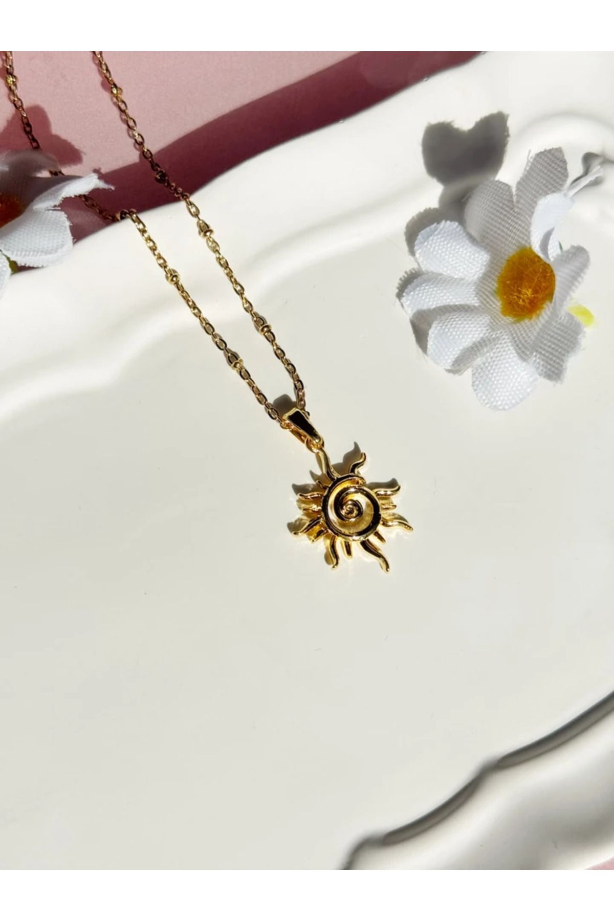 Harlofia Jewelry Çelik Zincirli Sunkiss Kolye