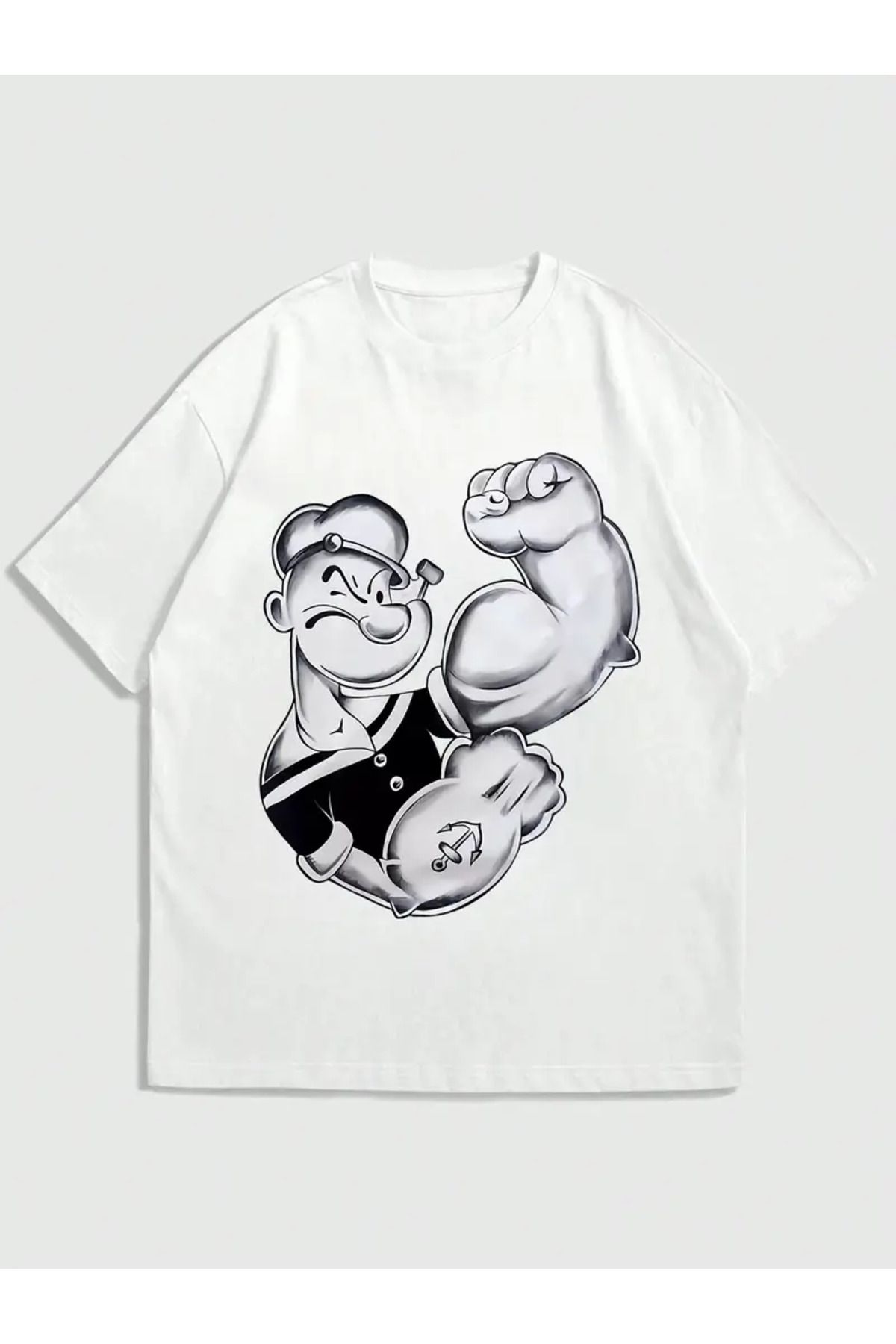 AEMİ Erkek Baskılı %100 Pamuk Oversize T-shirt