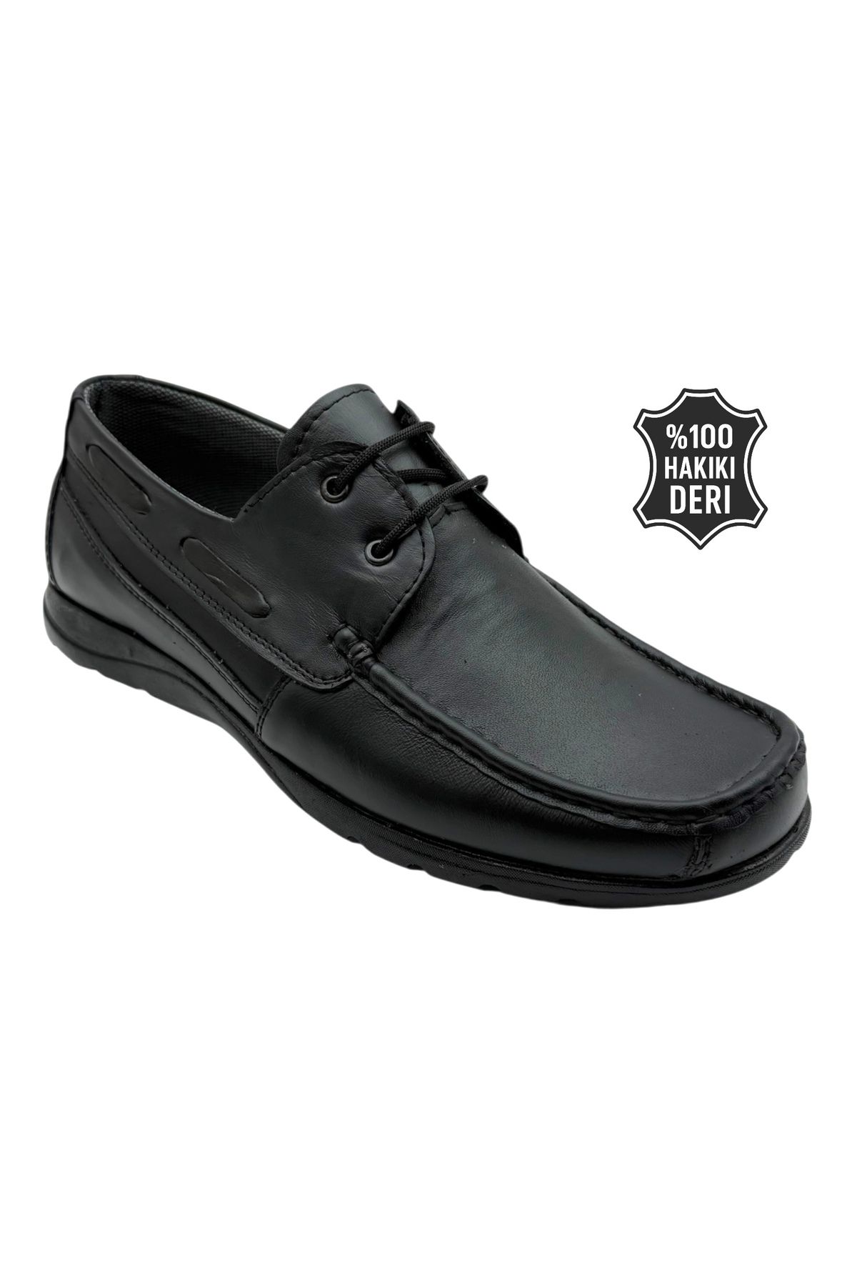 İYİSİNDEN SHOES Deri Siyah Erkek Baba Ayakkabı