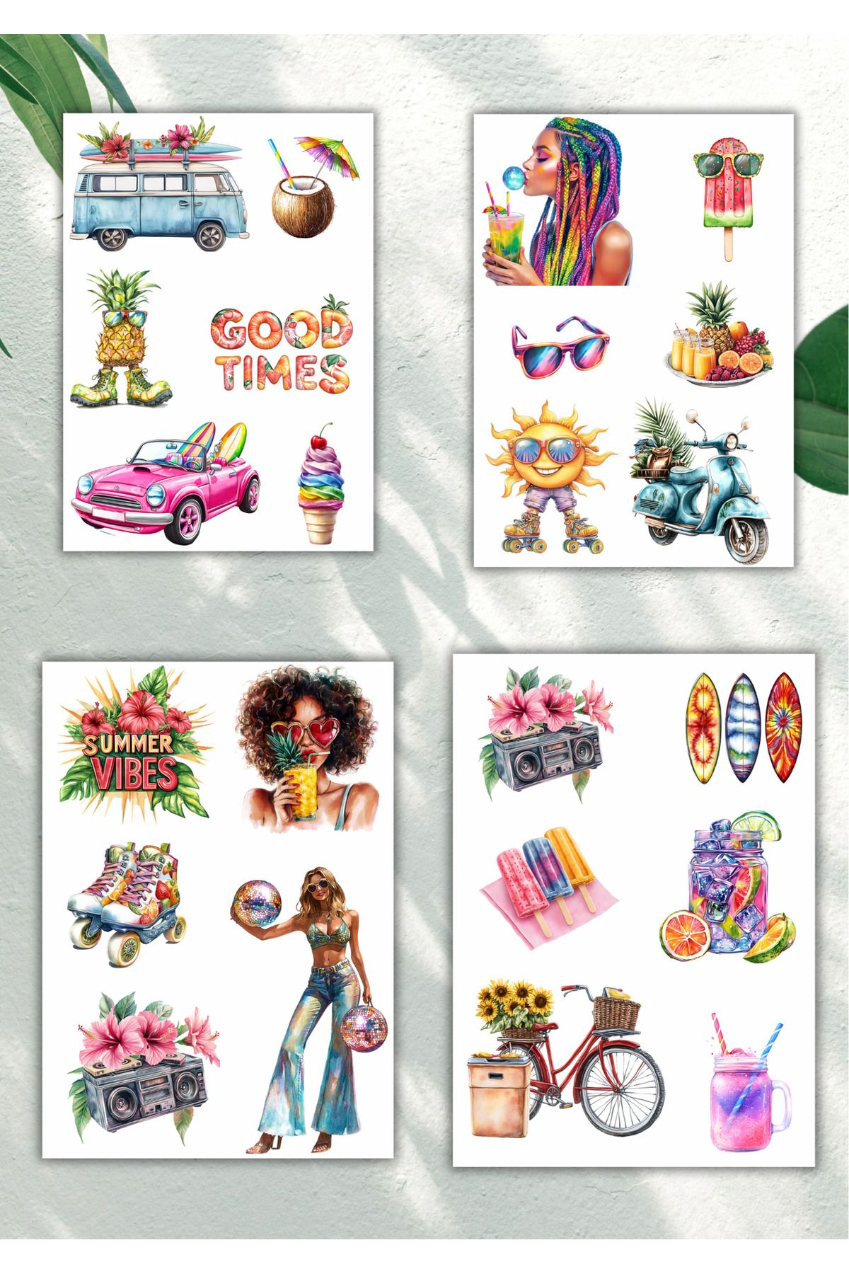 aysaplanner Eğlenceli Yaz Günleri Şeffaf Etiket/Scrapbook Bullet Journal Ajanda ile uyumlu