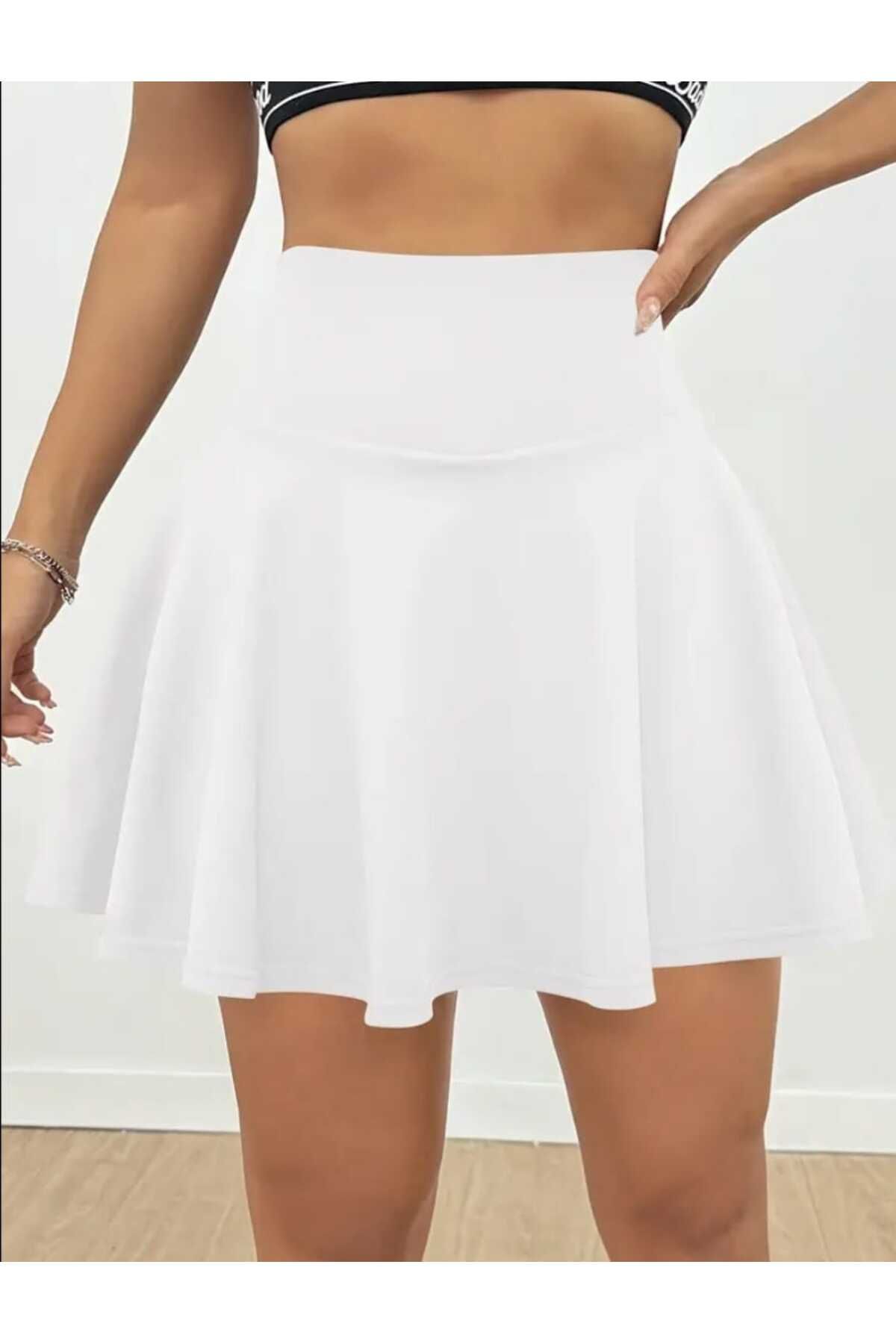 LİMMODA Yüksel bel mini kloş etek