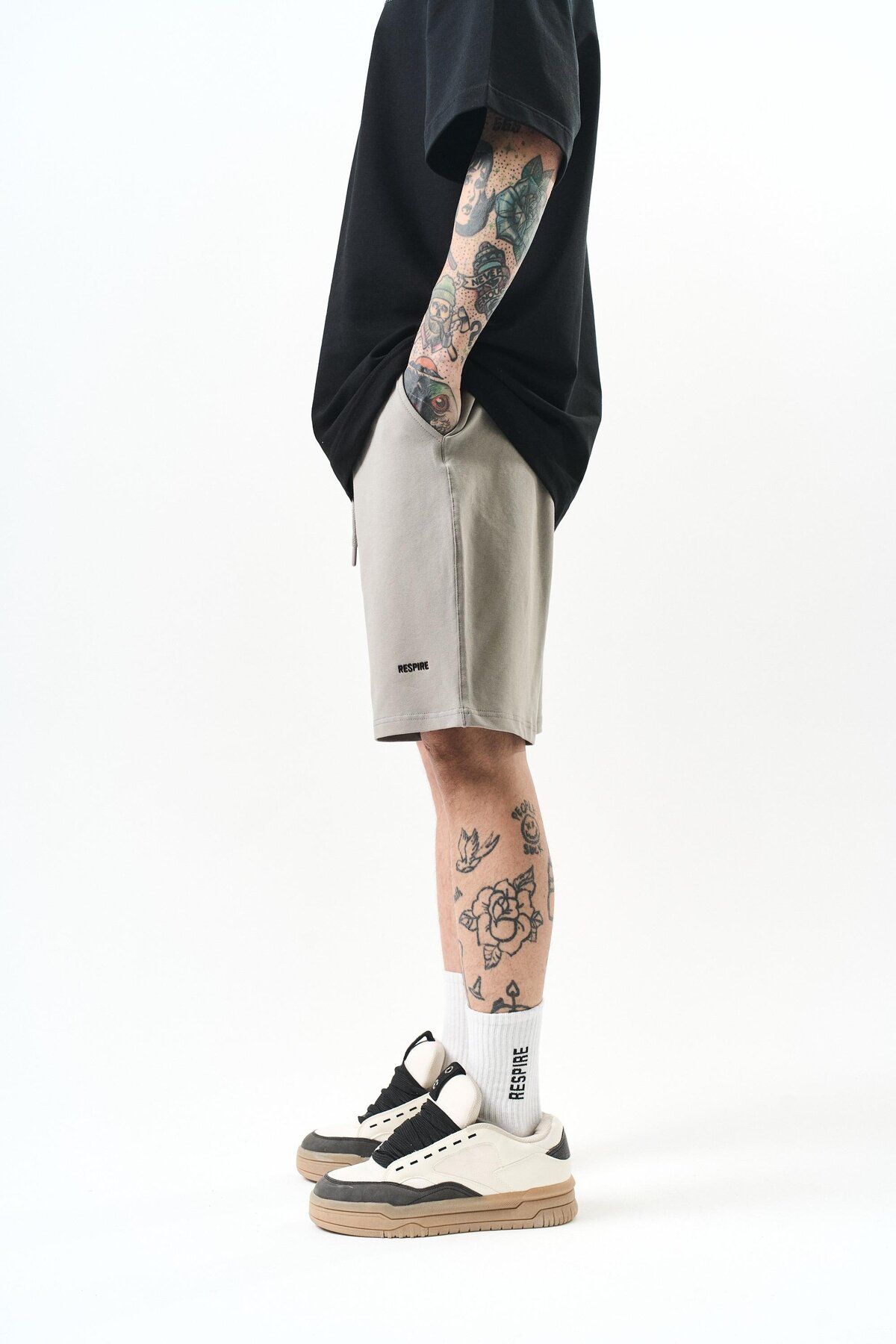 Respire-Graymen'Swaistelasticbasicshorts 3