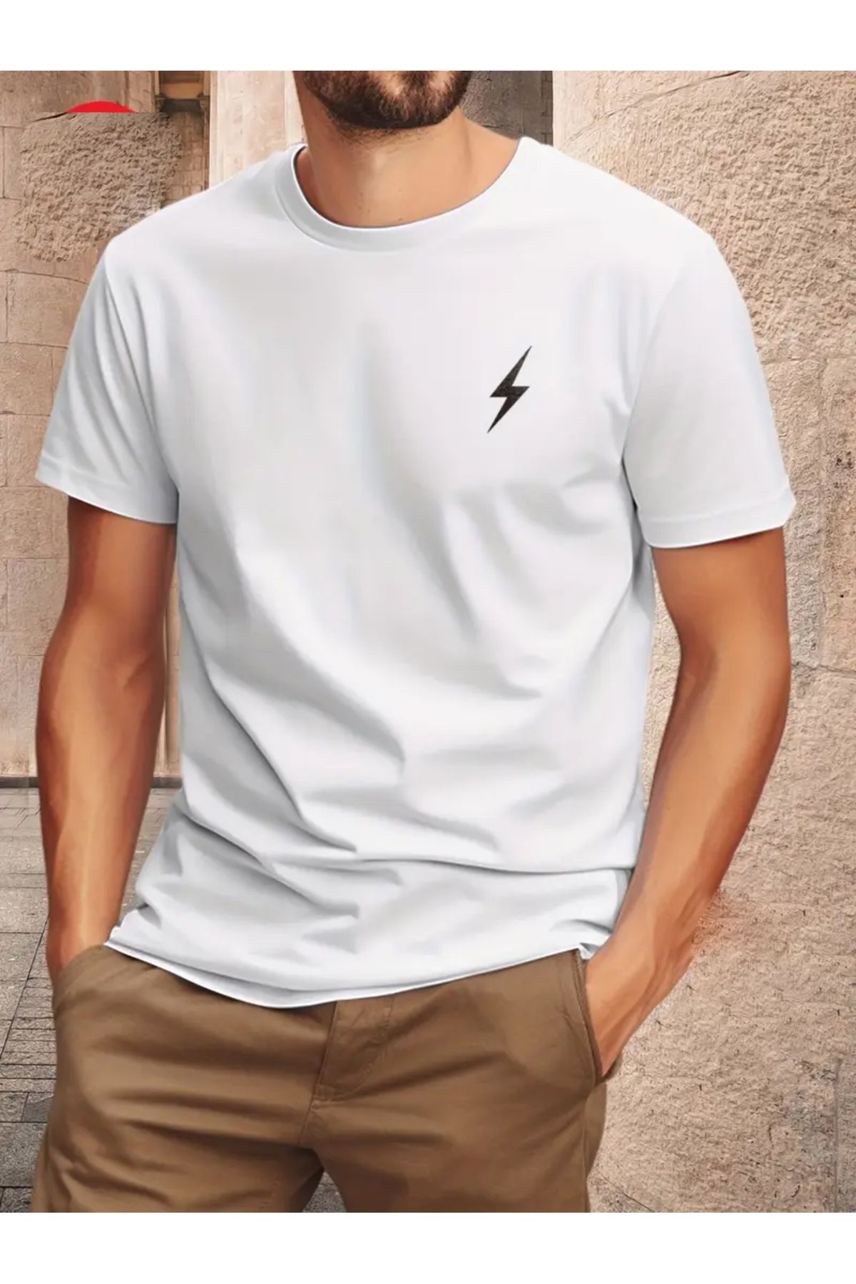 Trend Sizde Unisex Pamuklu Sihirli Çizgi Ön Baskılı Tasarım Tshirt