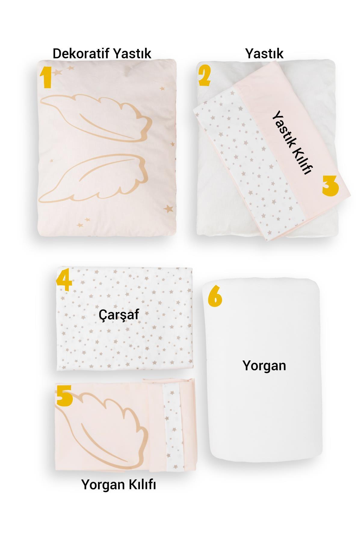 Wellgro Park Yatak Uyku Seti, Bebek Beşik Uyku Seti - 6 Parça, Pembe fotoğrafı 2 (önizleme)