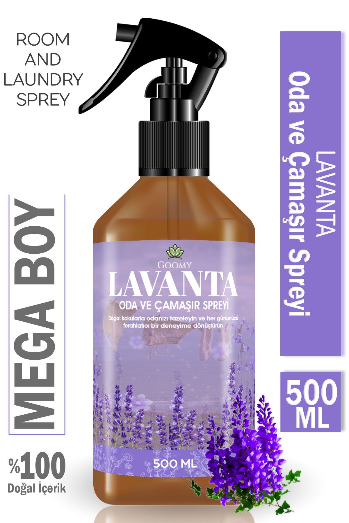 Lofty Lavanta Oda Ve Çamaşır Spreyi Oda Kokusu Oda Spreyi – Lavender Room & Fabric Spray 500ml