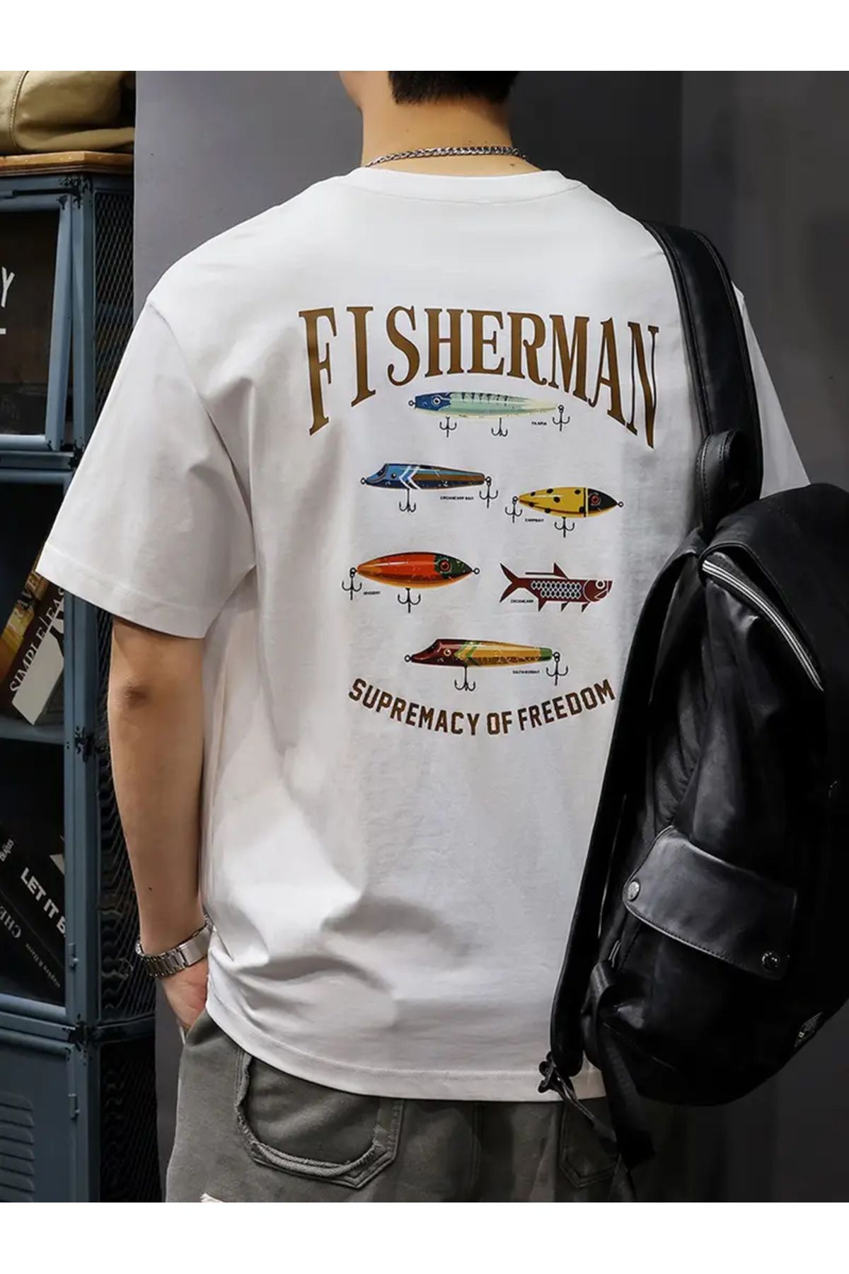 AEMİ Erkek Baskılı %100 Pamuk Oversize T-shirt