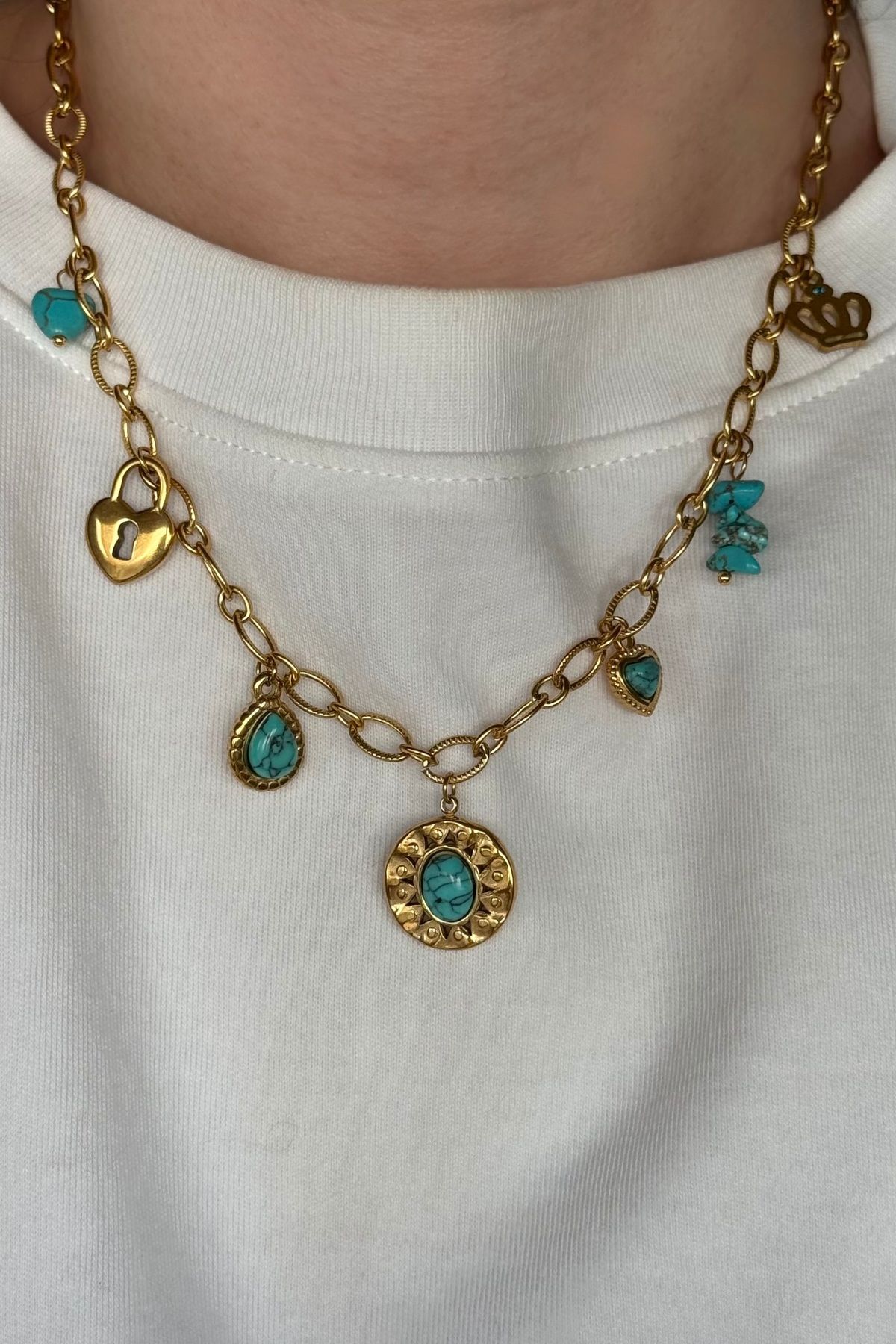 Beca Atelier Bluest Stones Çelik Kolye