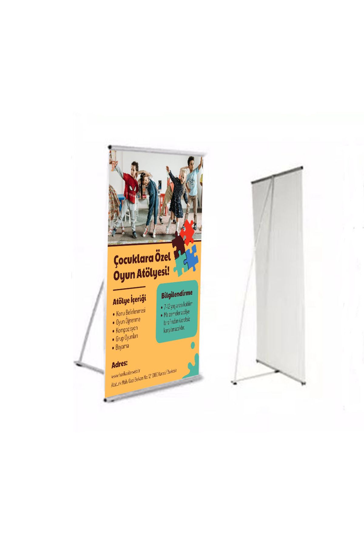 Karlobi Quick Banners L Banners Baskısız 80 X 200 Cm 2li Paket