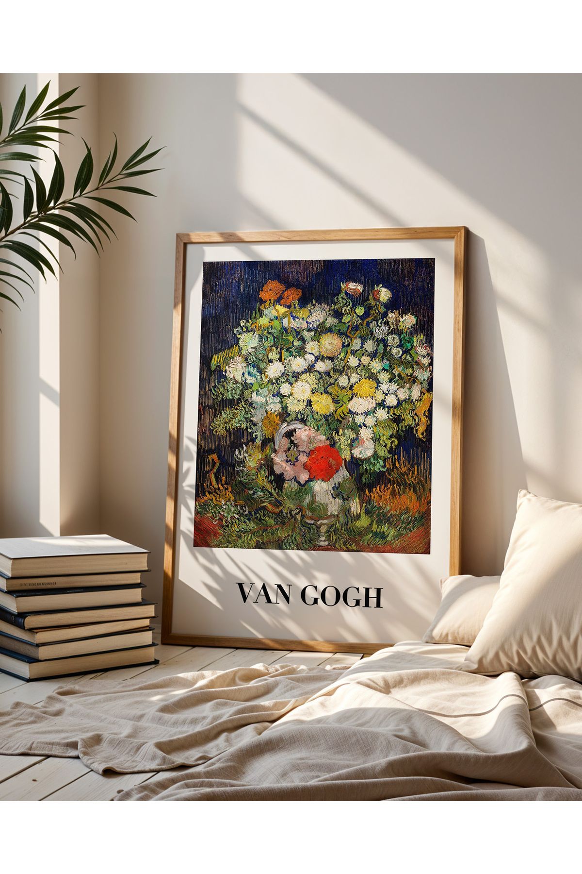 Huca Van Gogh - Vazoda Çiçek Buketi 1890 - Poster - Minimalist - Boho - Retro - Vintage - Modern Poster