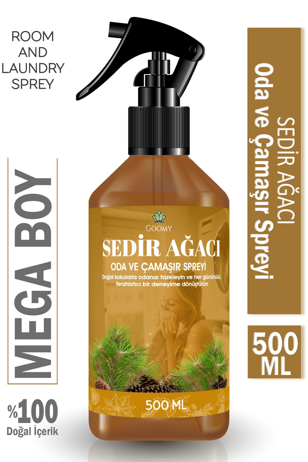 Lofty Sedir Oda Ve Çamaşır Spreyi Oda Kokusu Oda Spreyi – Cedarwood Fabric & Air Spray 500ml
