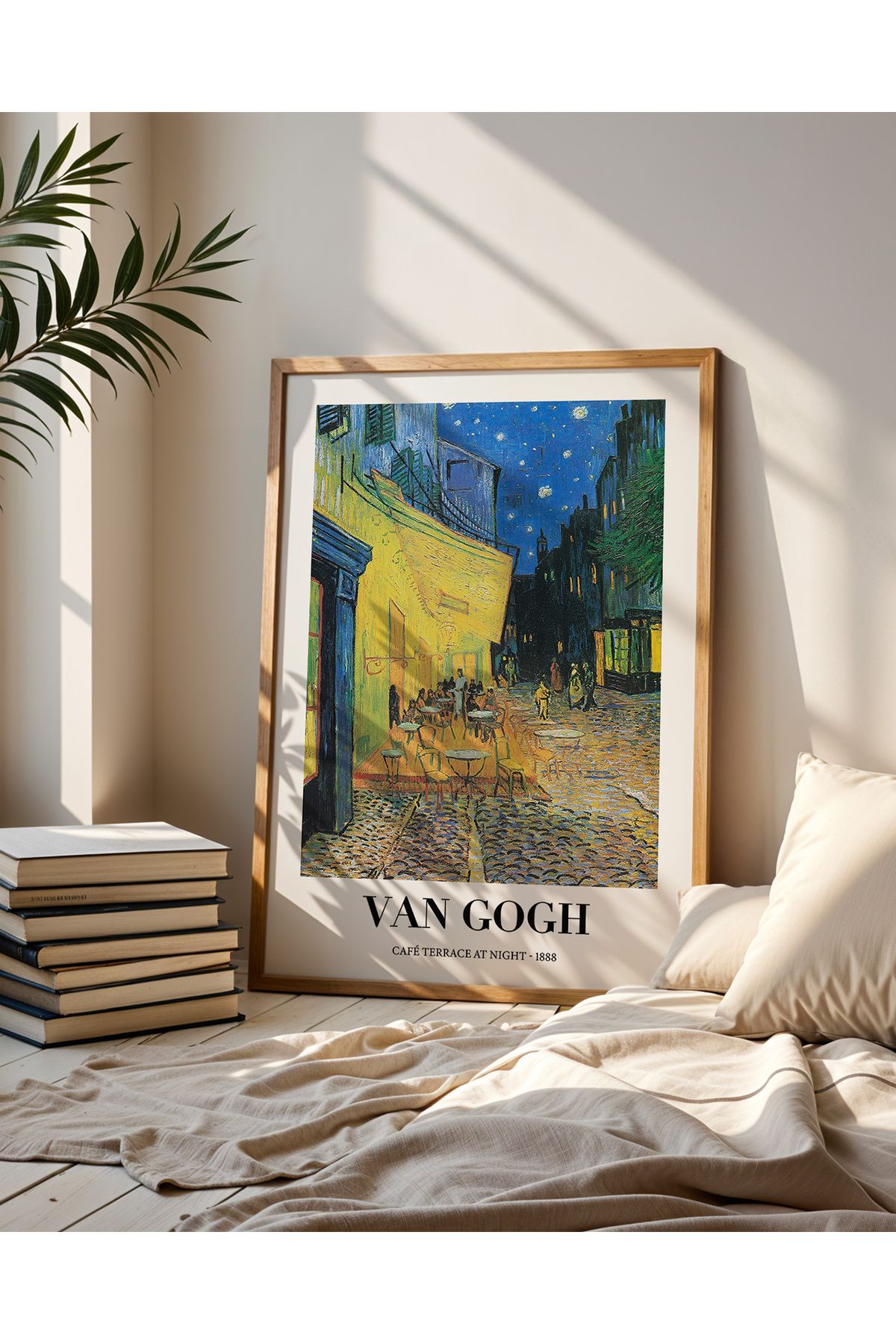 Huca Van Gogh - Cafe Terrace at Night - Teras Cafe Gece - Poster - Minimalist - Boho - Vintage - Sanat