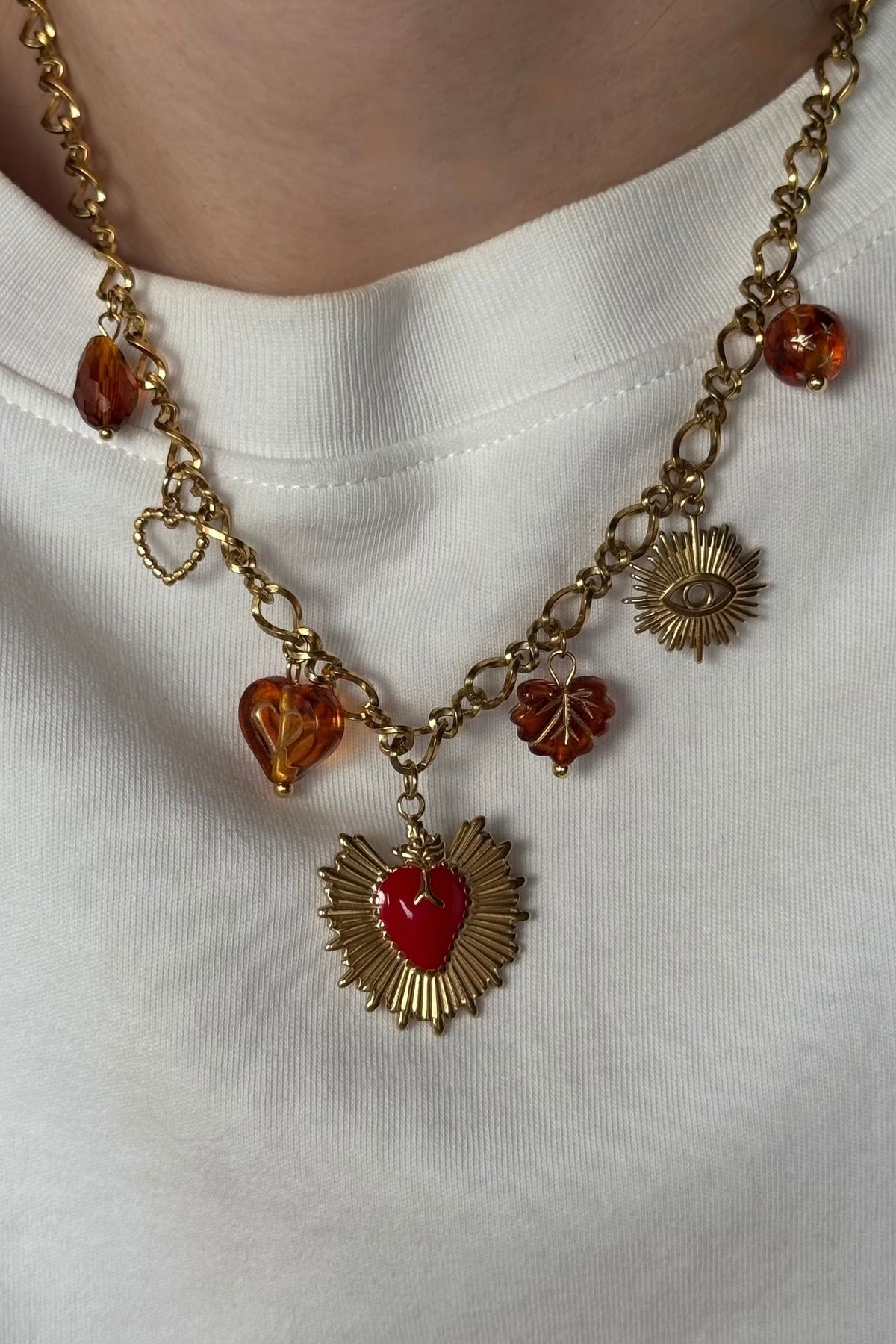 Beca Atelier Shielded Heart Çelik Kolye