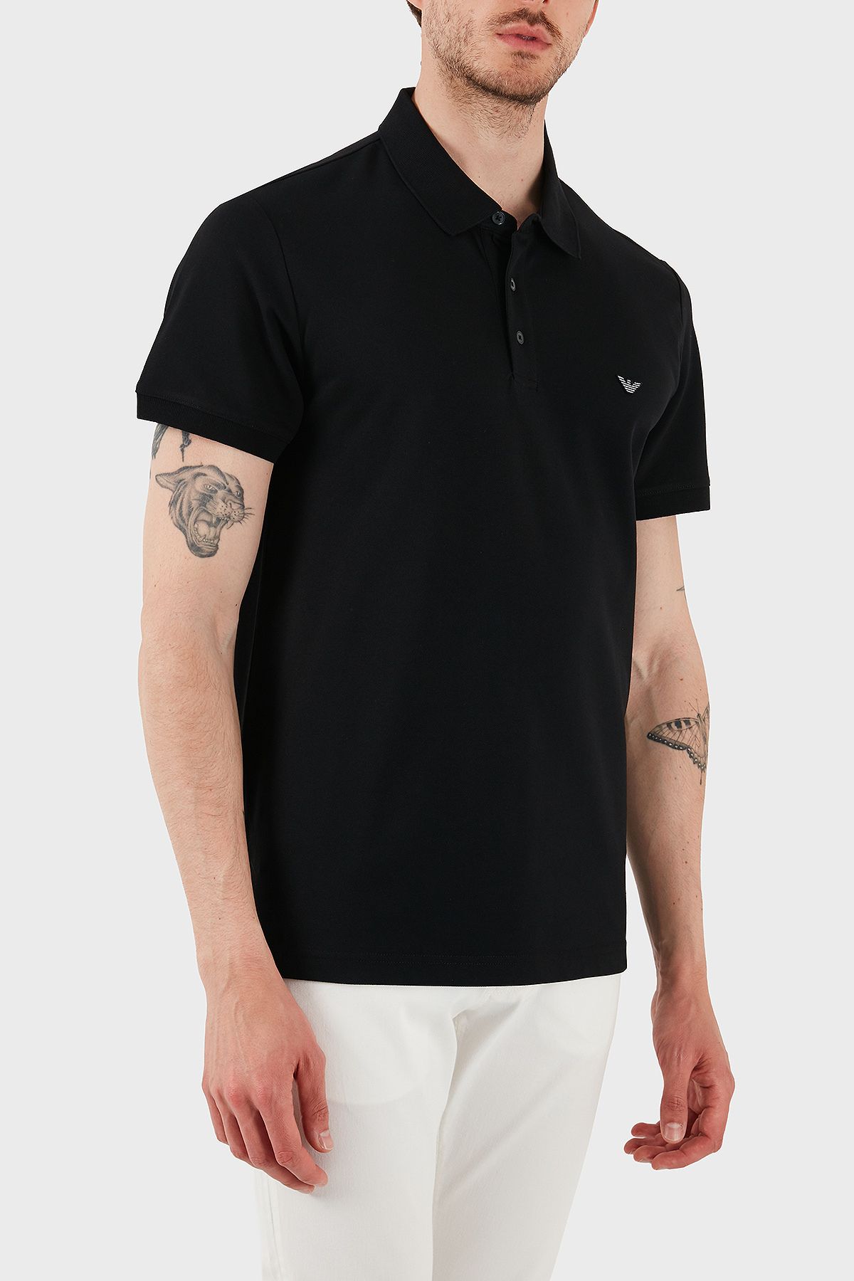Emporio Armani Streç Pamuklu Regular Fit Düğmeli Polo Yaka T Shirt Erkek POLO YAKA T SHİRT EM001380