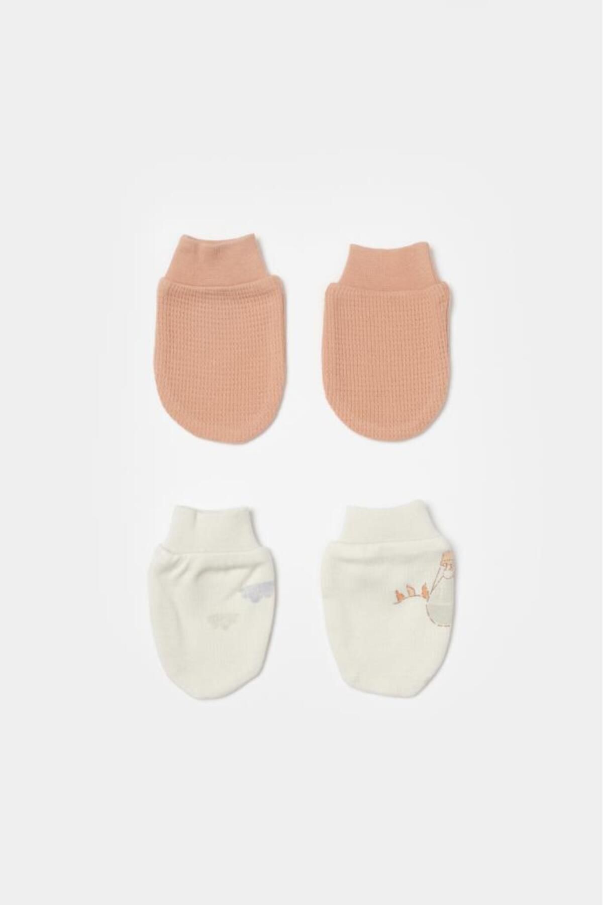 Skygo Bibaby Biorganic Teach Me 2'Li Bebe Eldiven 72240 Red