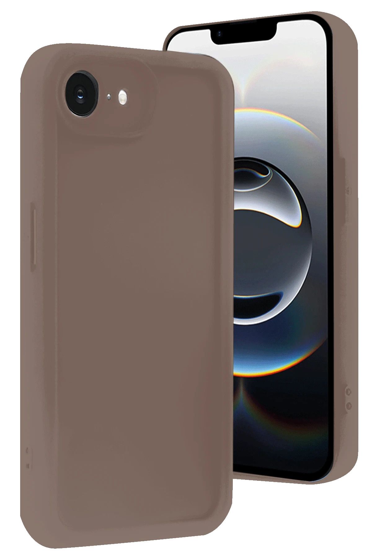 NewFace iPhone 16E Kılıf Viera Silikon - Kahverengi MRAYD