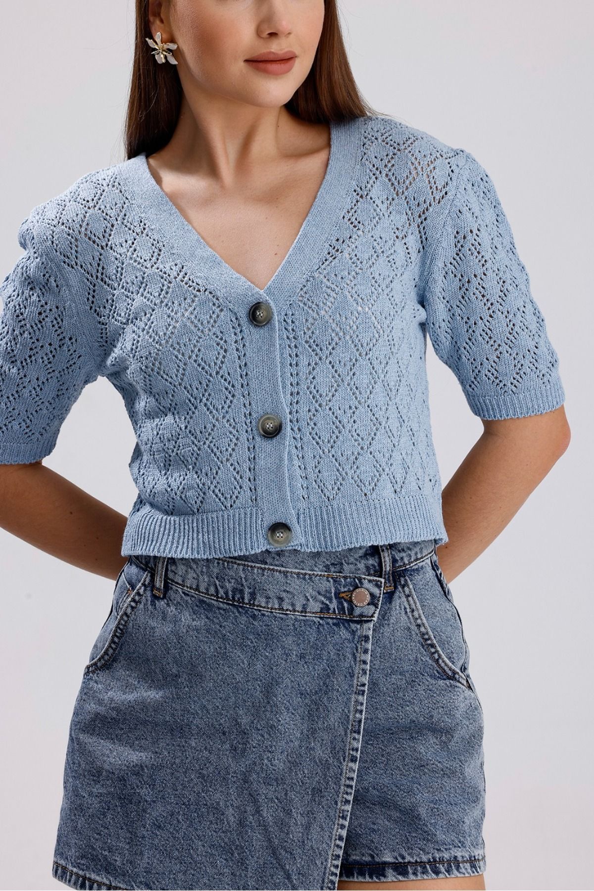 MODA MHE-MODA MH BUTTONED HIRCA WITH BUTTON 3