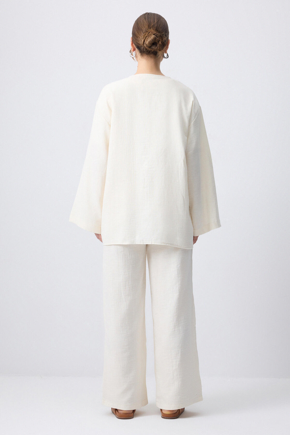 Touché Privé-Front Tie Kimono Pants Suit 4