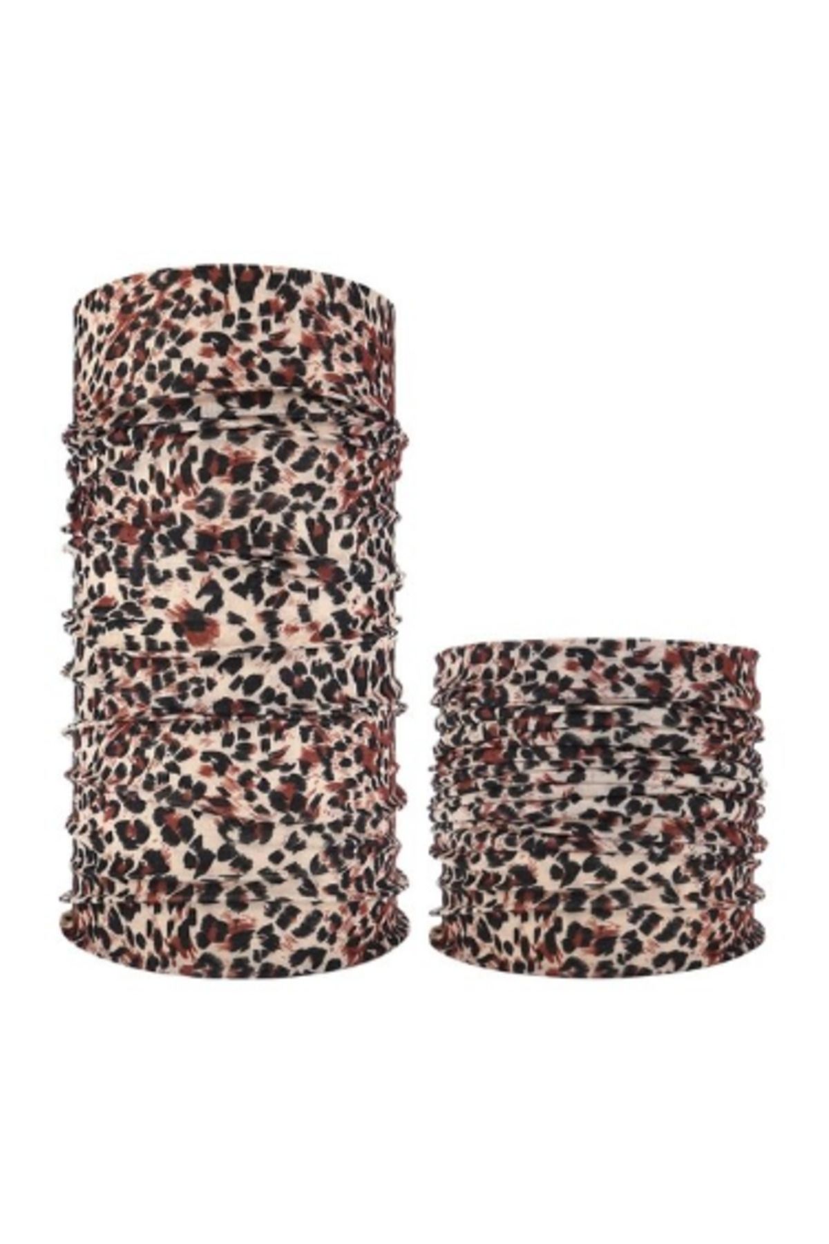 Avantaj Kapıda Koyu Renk Leopar Baf Bandana Maske