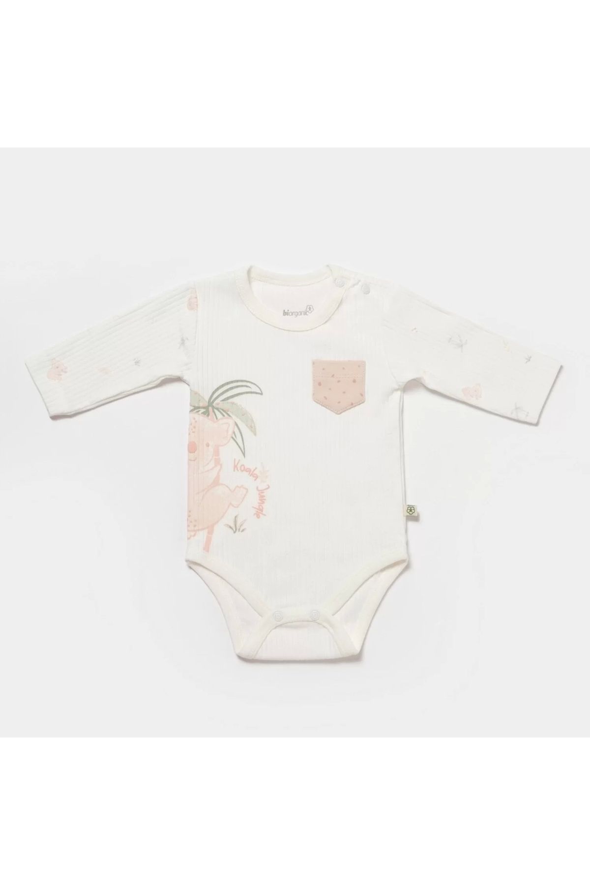 Moda Şahsenem Koala Jungle Uzun Kol Bebek Body Pembe