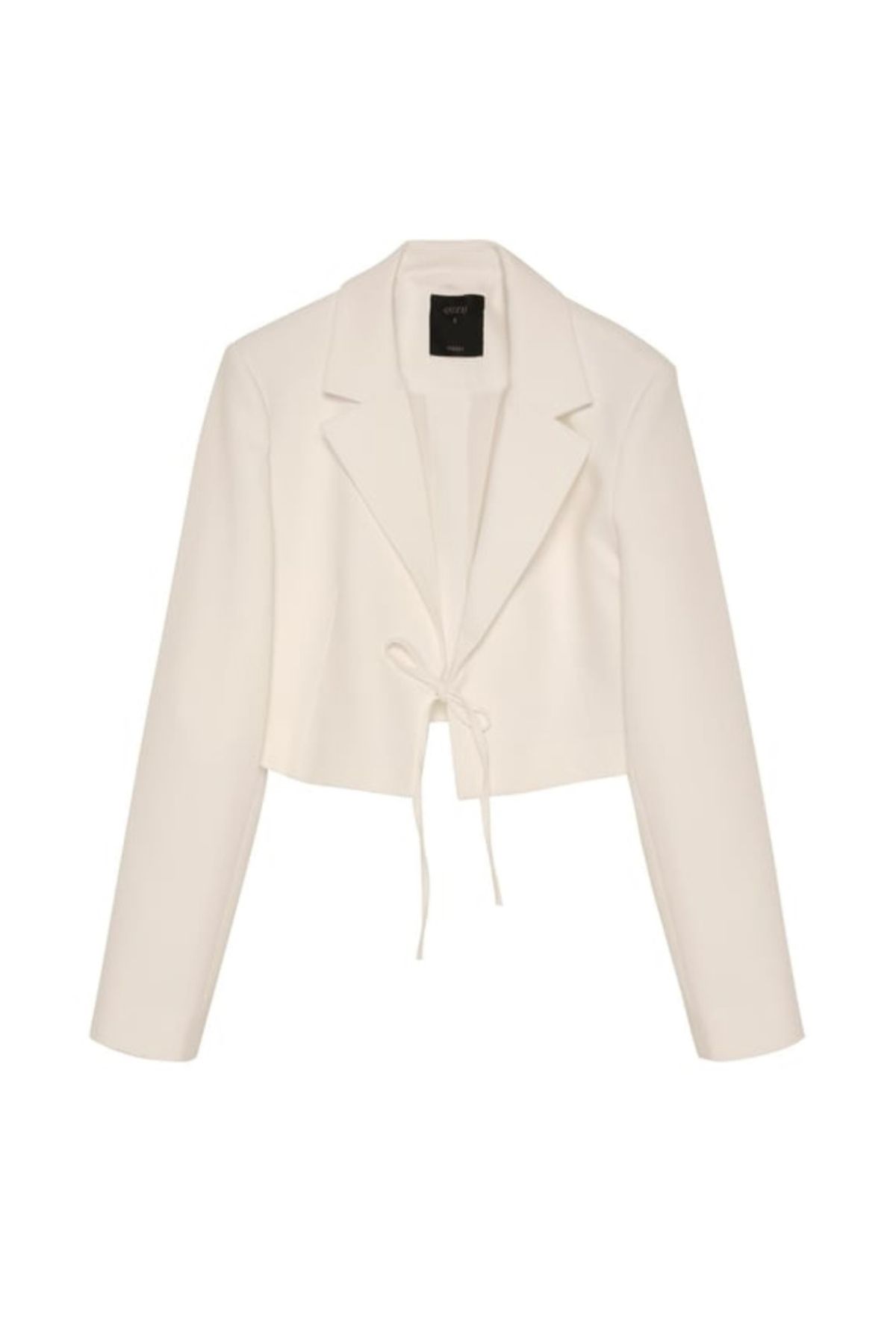 Whıte Aura Crop Blazer Ceket