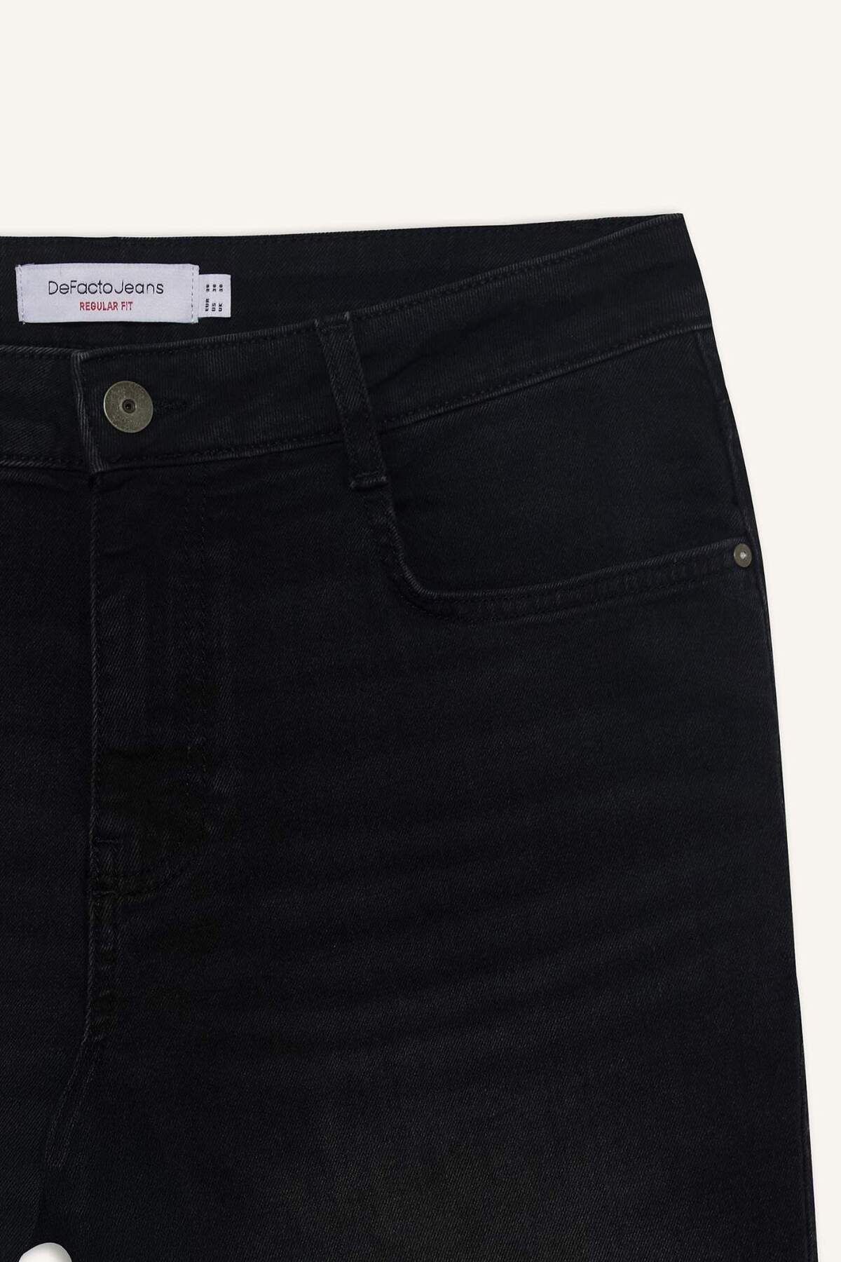 DeFacto-Regular Fit Jean Bermuda Shorts E5979Ax25Sm 7
