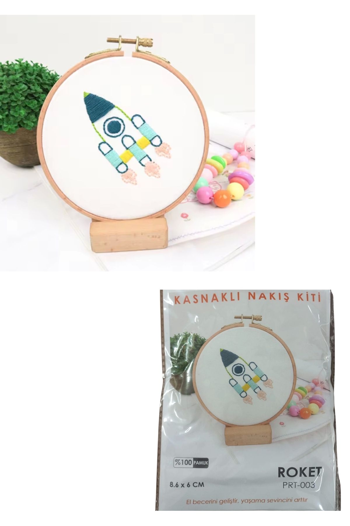 P Parla Nakış Kitleri Kasnaklı 8.6 X 6 cm Roket