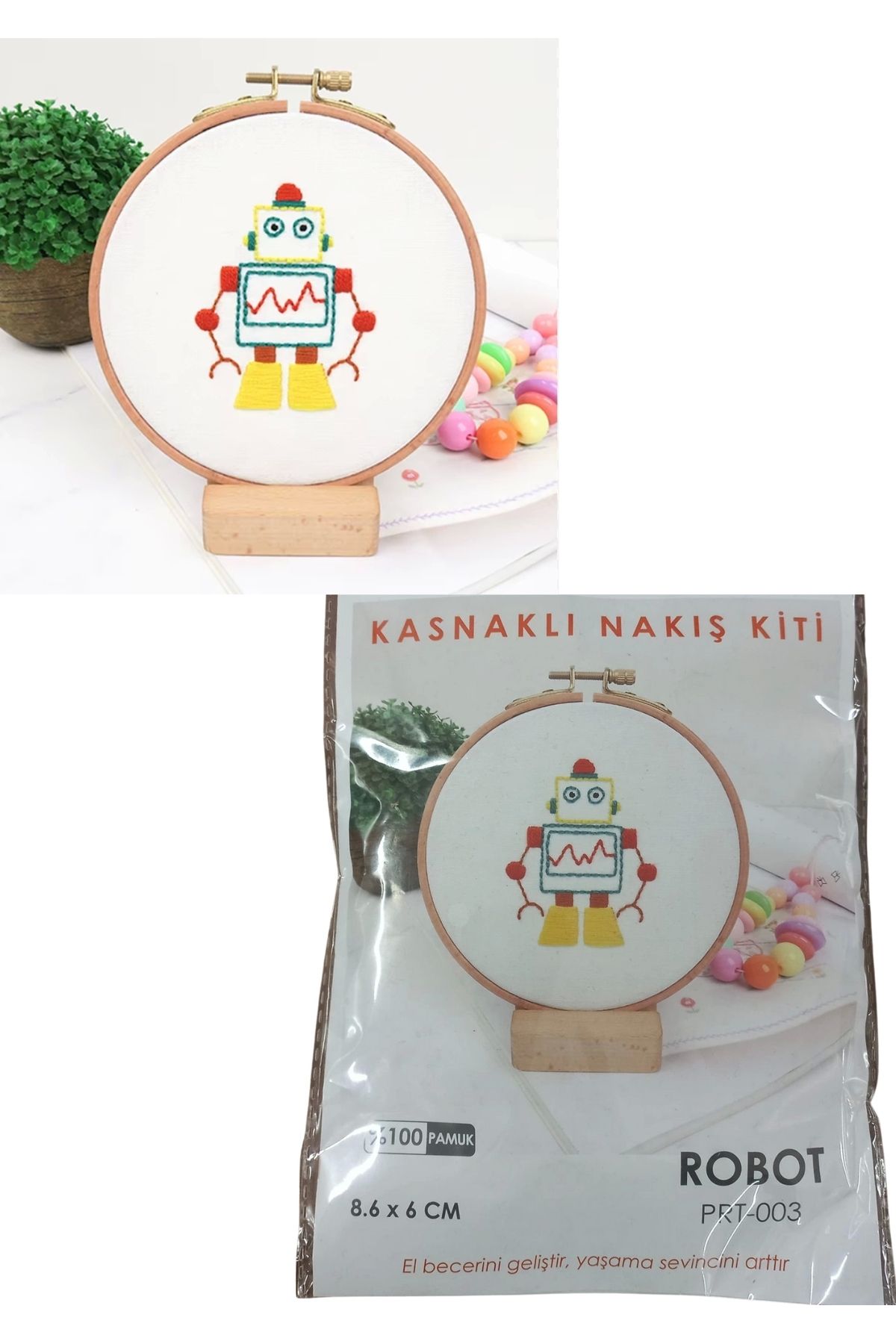 P Parla Nakış Kitleri Kasnaklı 8.6 X 6 cm Robot