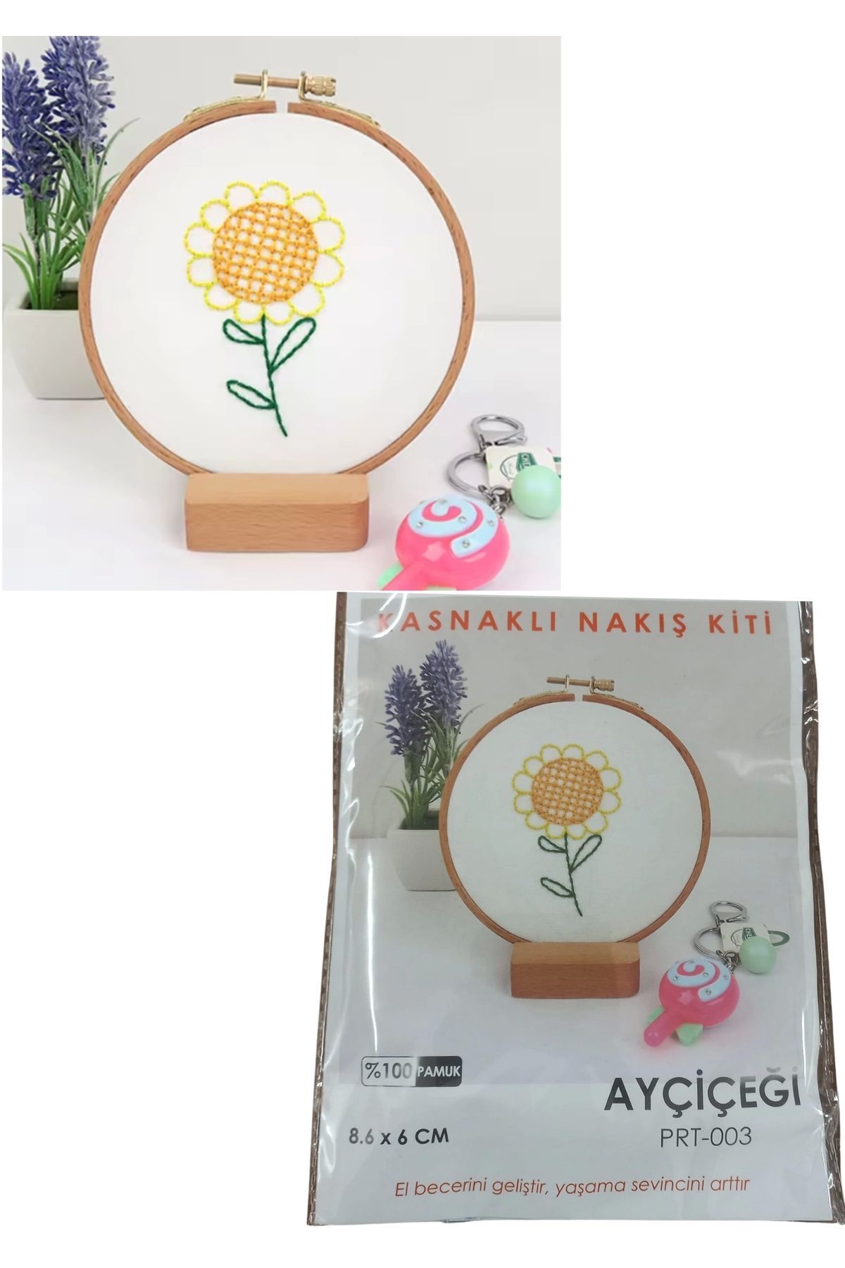 P Parla Nakış Kitleri Kasnaklı 8.6 X 6 cm Ayçiçeği