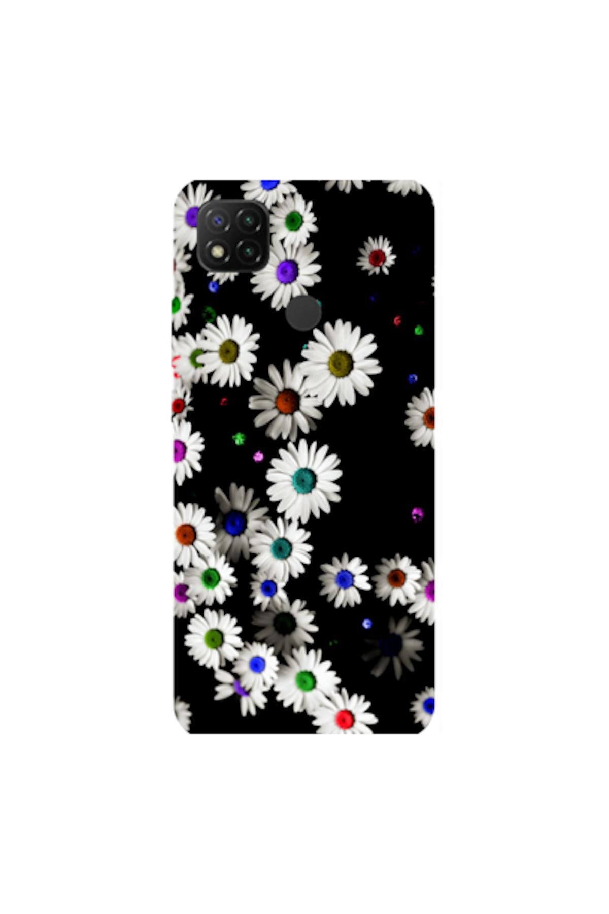 Zebana Xiaomi Redmi 10A Uyumlu Kılıf Papatya V1 Silikon Kılıf (Baskılı)