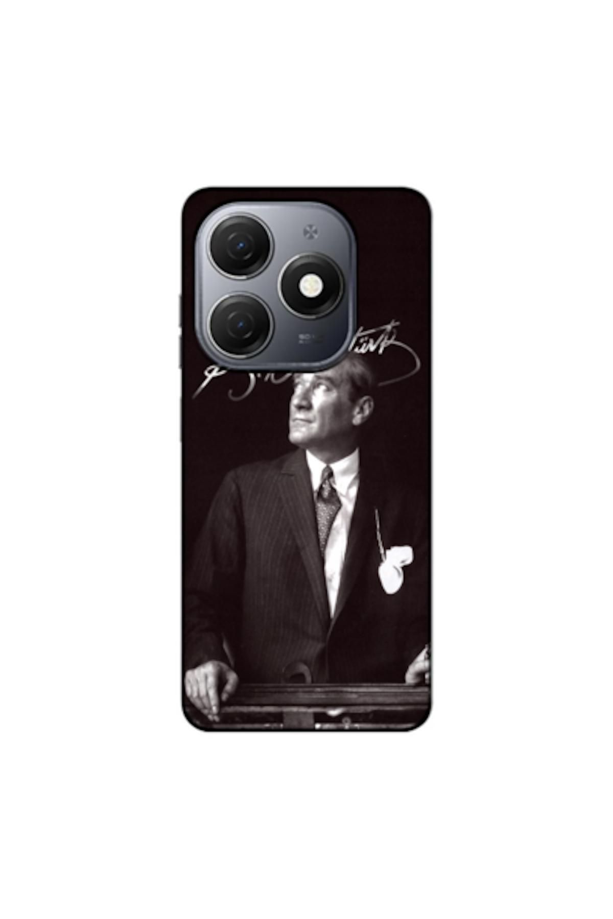 Zebana TECNO Spark 20C Uyumlu Kılıf Mustafa Kemal Atatürk Silikon Kılıf (Baskılı)