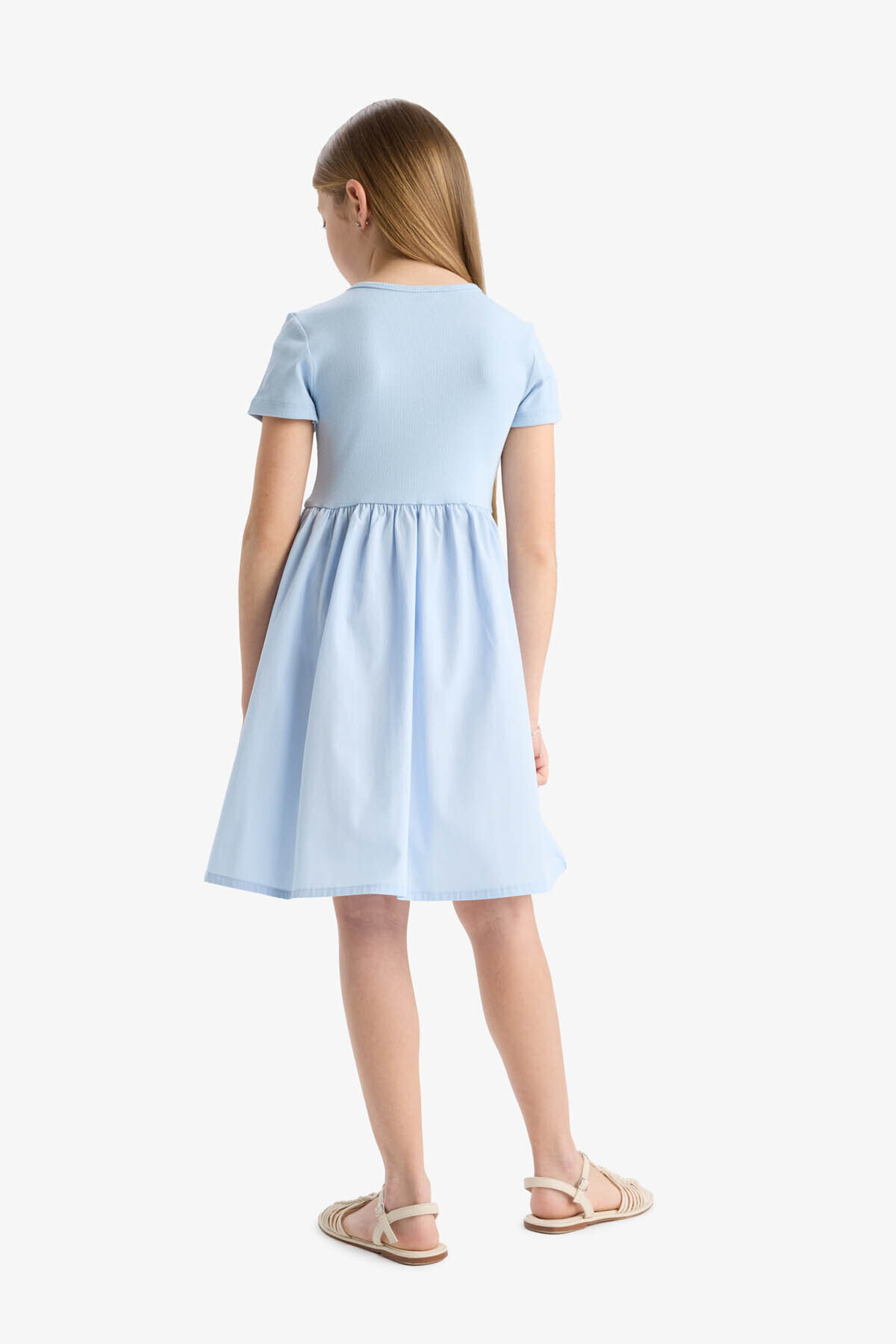 DeFacto-Rochie pentru fetiță albastru deschis E3839A8/BE343 6