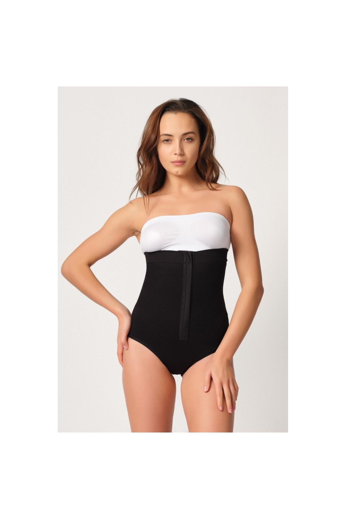 Marsilyan MODLİVE SİYAH MI Emay 2088 Önden Agraflı Slip Korse