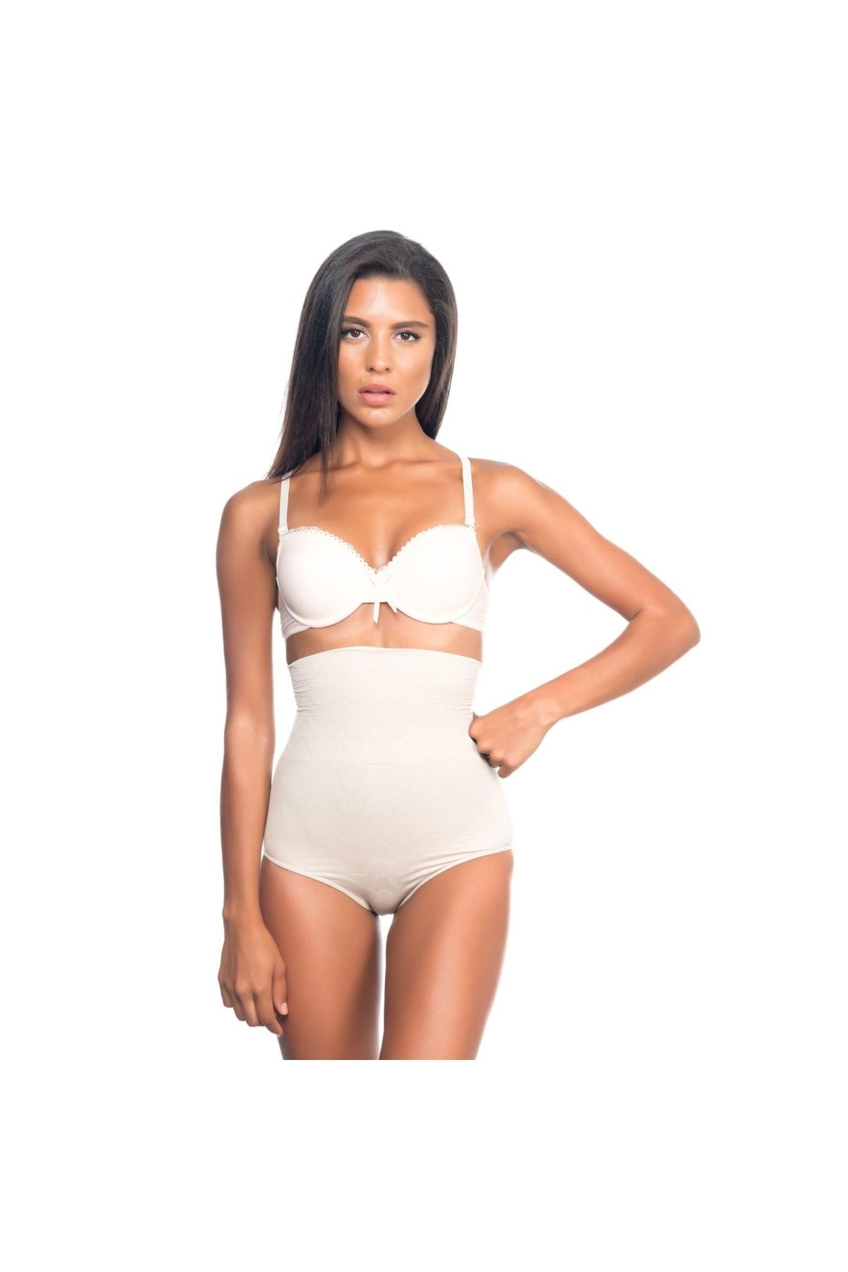 Marsilyan MODLİVE TEN MI Emay 2079 Yüksek Bel Desenli Double Slip Korse